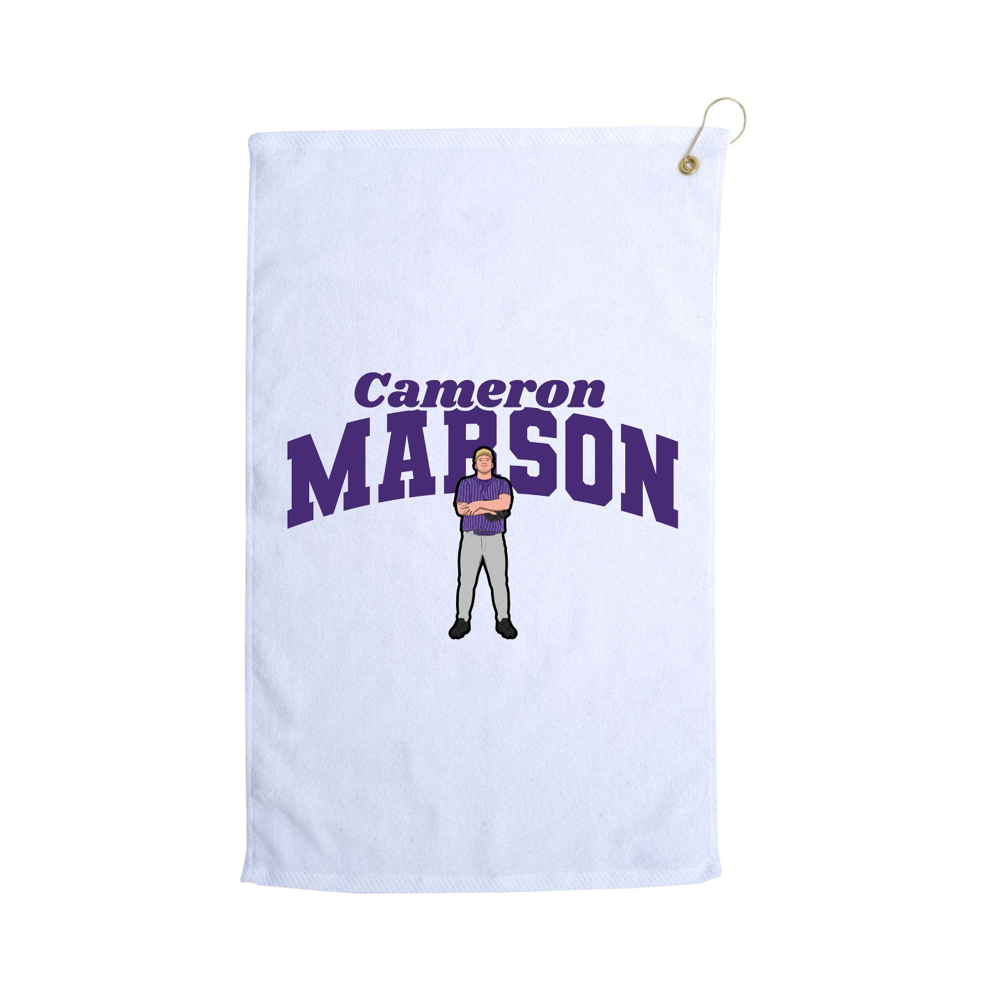 Golf Towel — Signature Arch in White