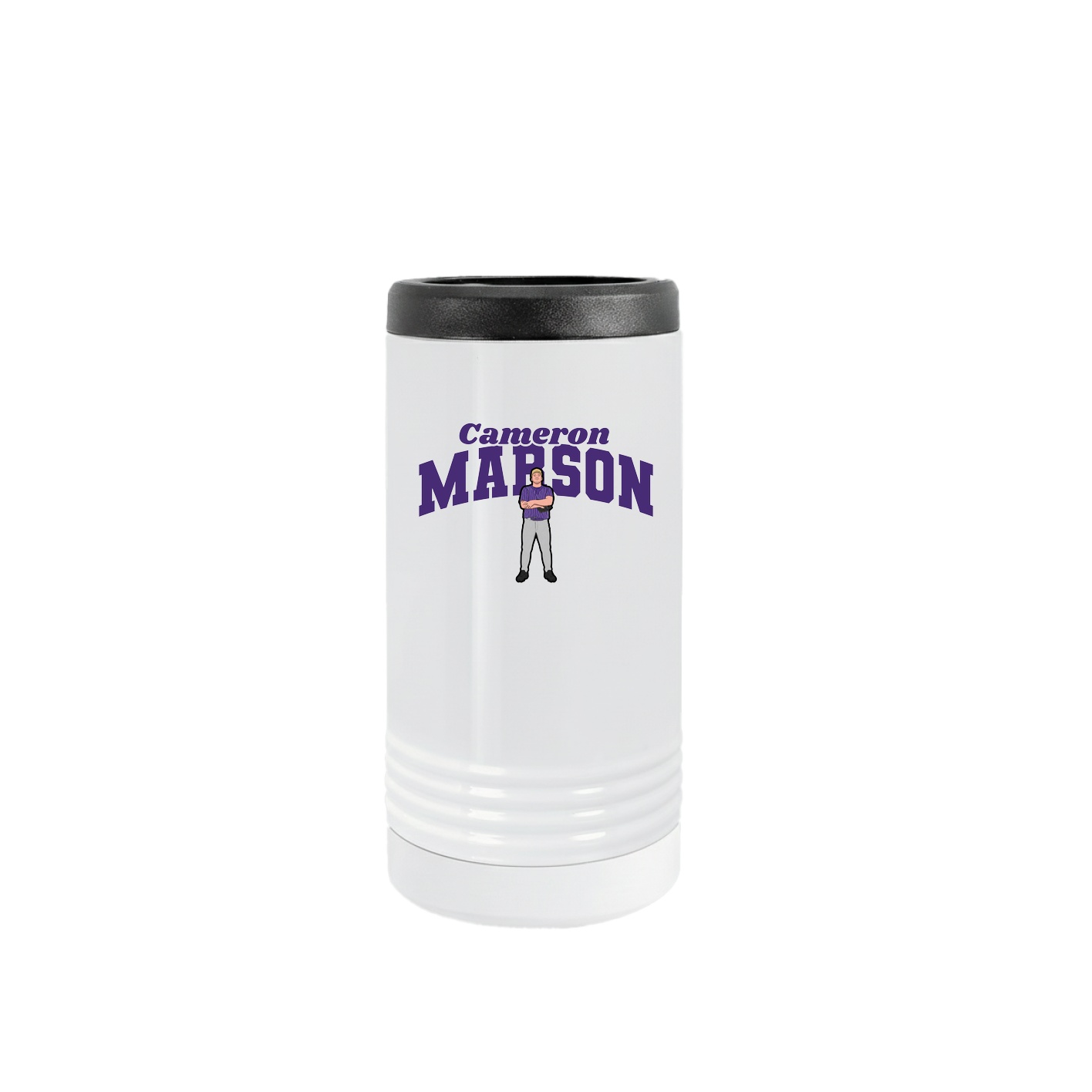 Slim Beverage Holder — Signature Arch in White