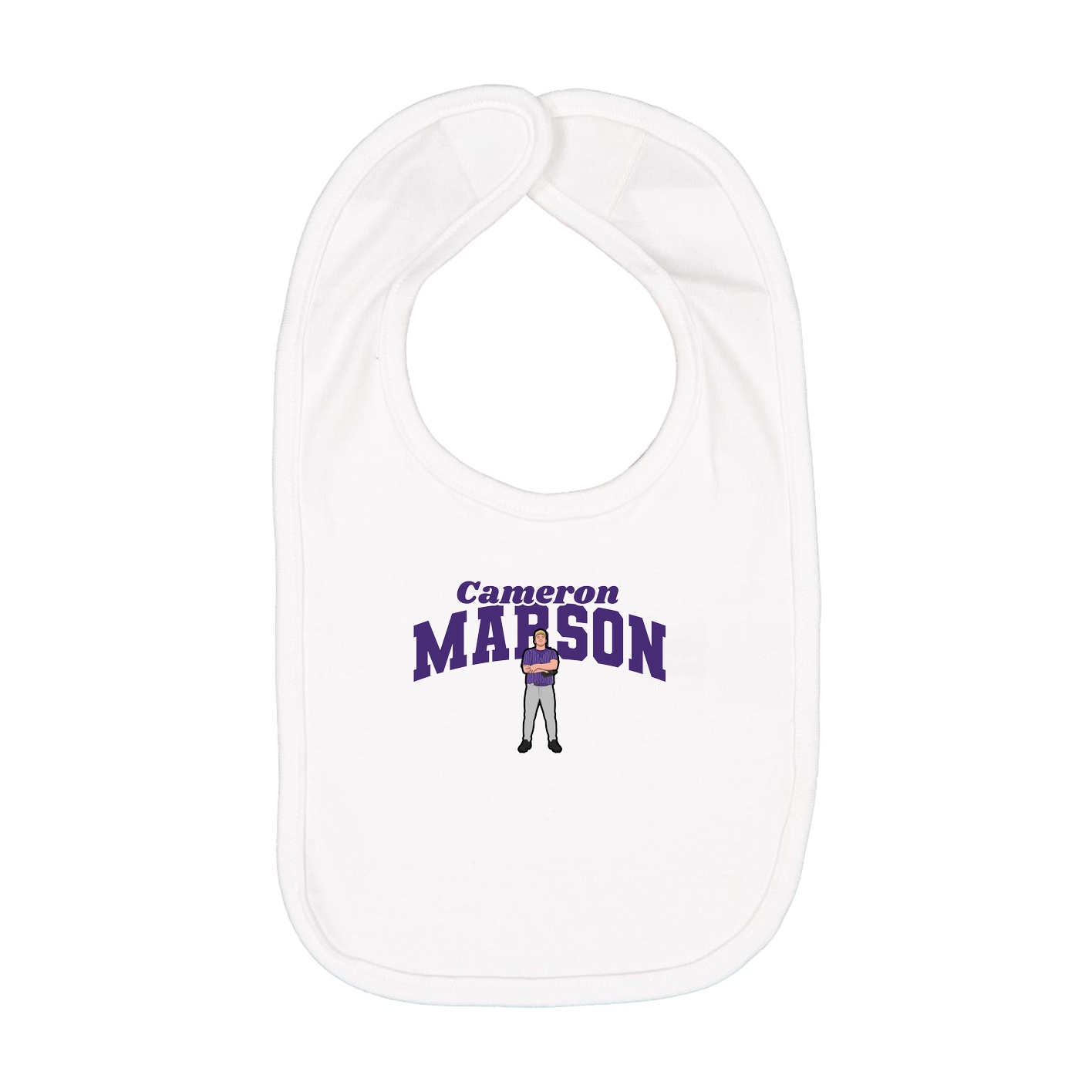 Infant Bib — Signature Arch in White