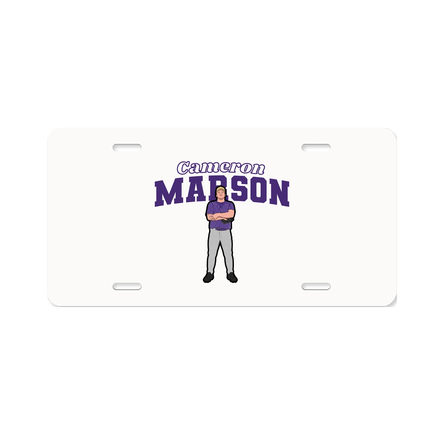 License Plate — Name Arch in Classic