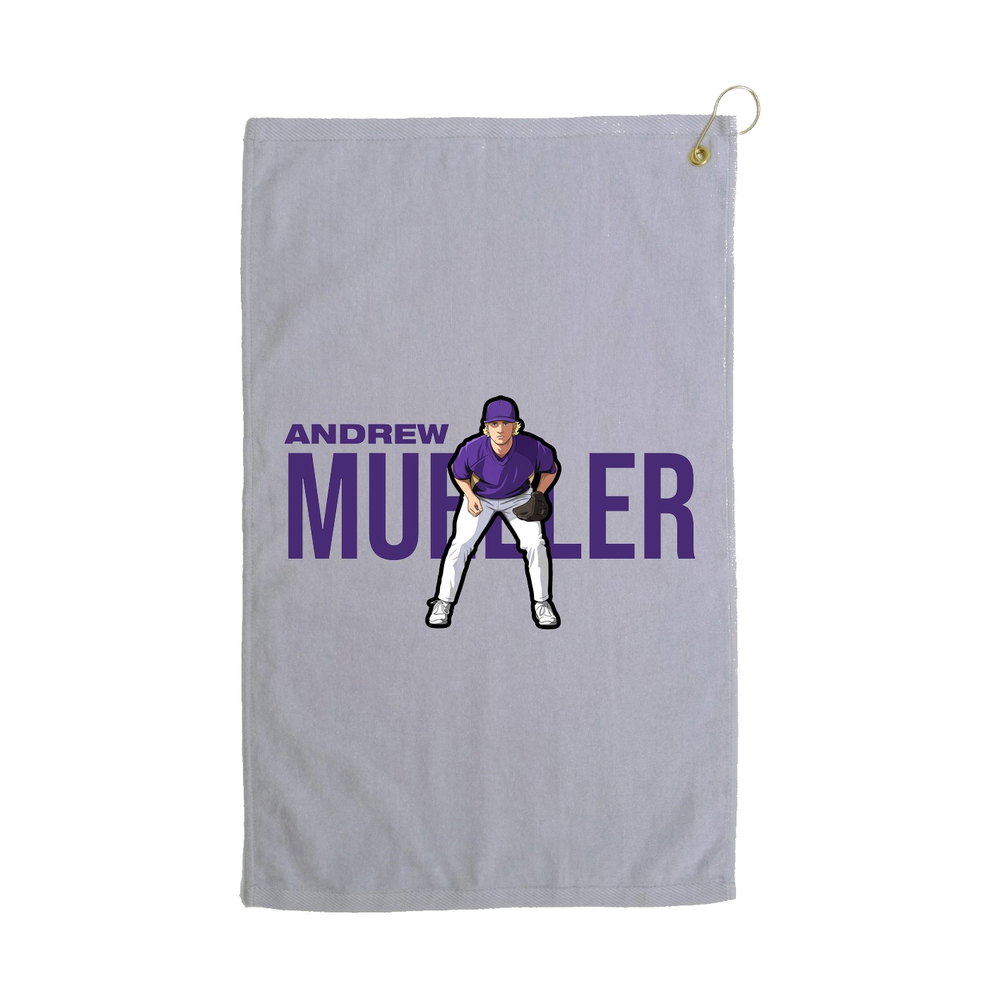 Golf Towel — Player Name in Grey