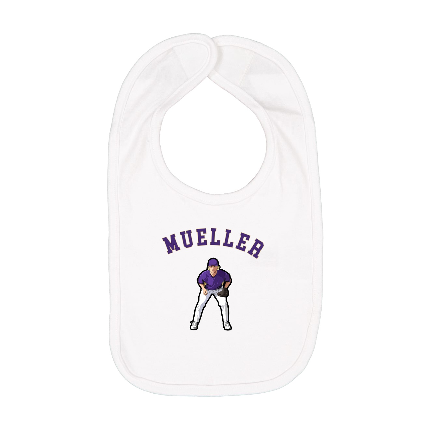 Infant Bib — Shirsey Arch in White