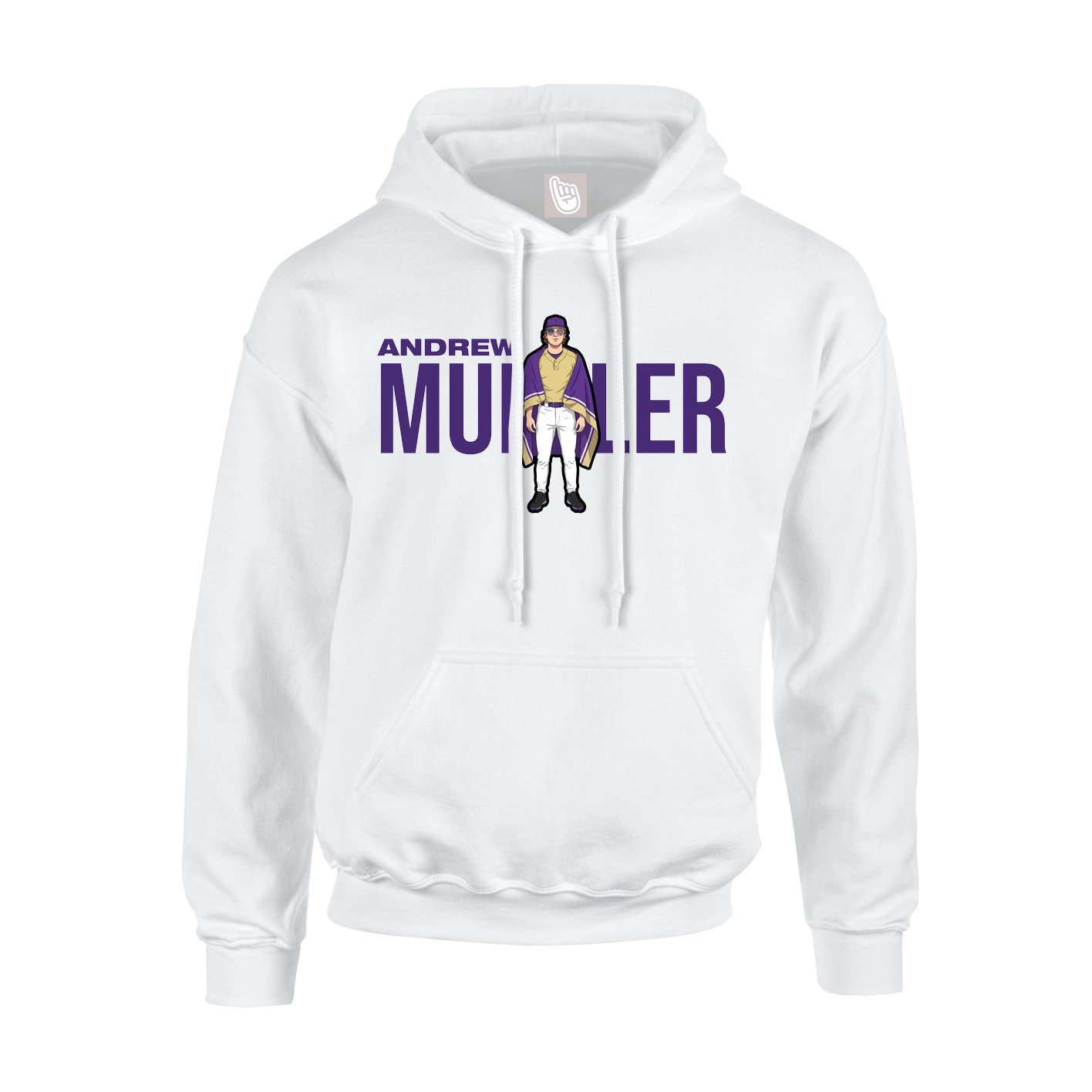 Youth Hoodie — Player Name in White