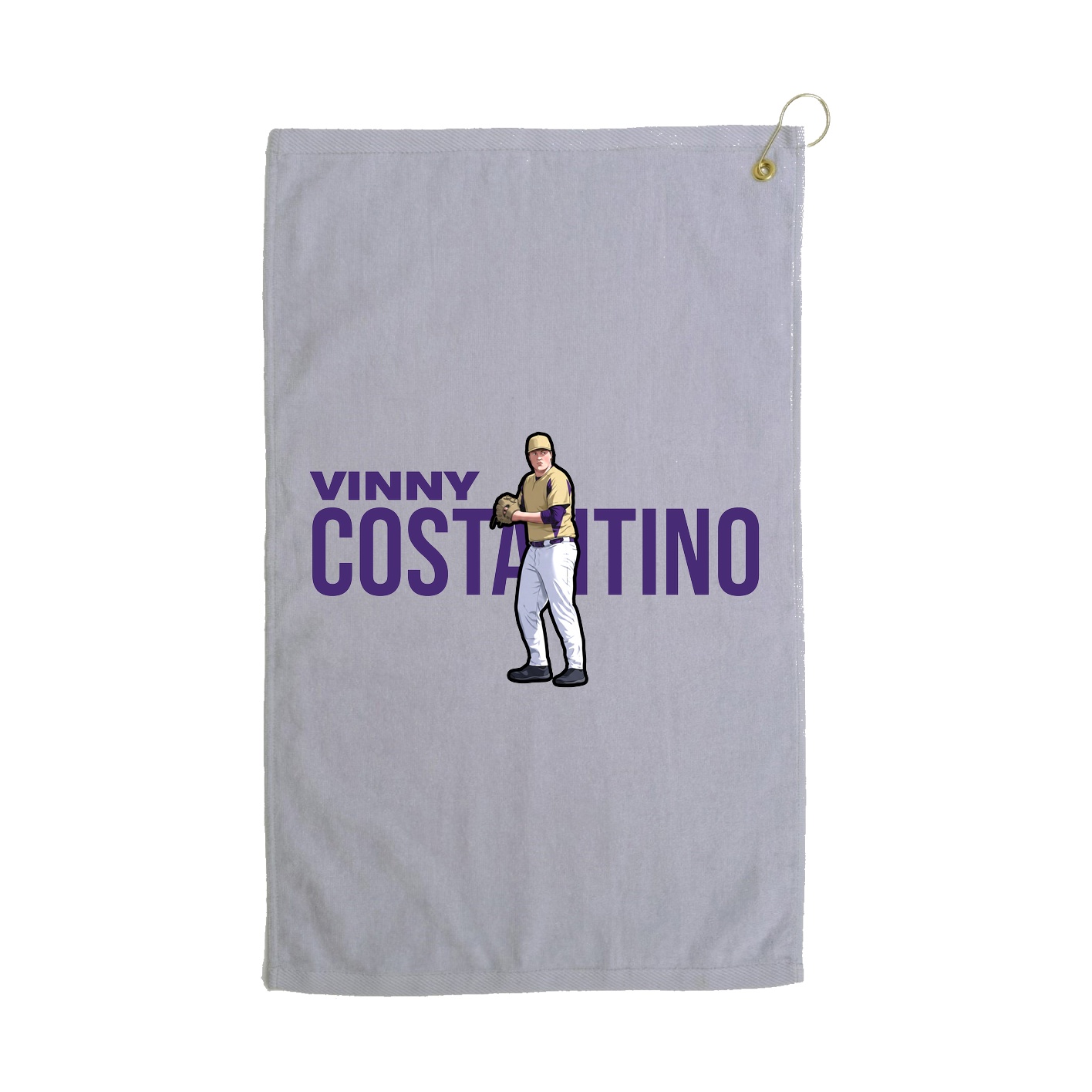 Golf Towel — Player Name in Grey