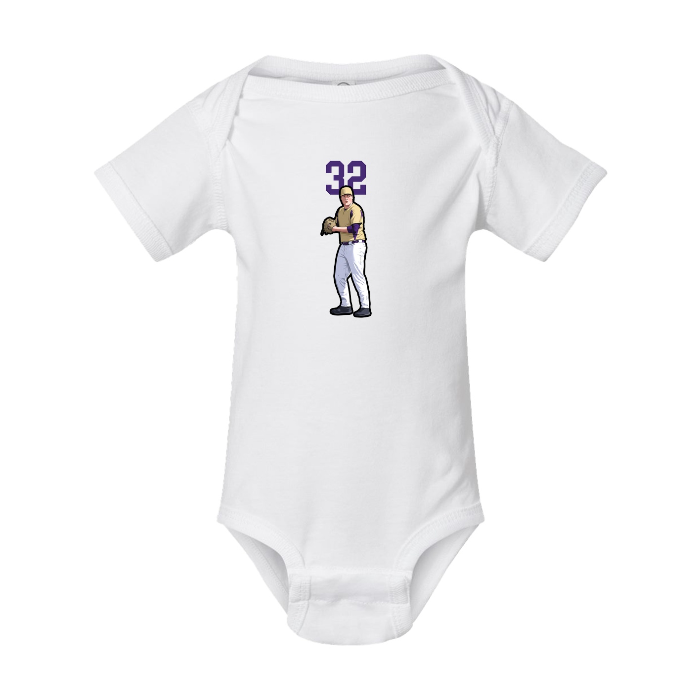 Baby Onesie — Number Top in White