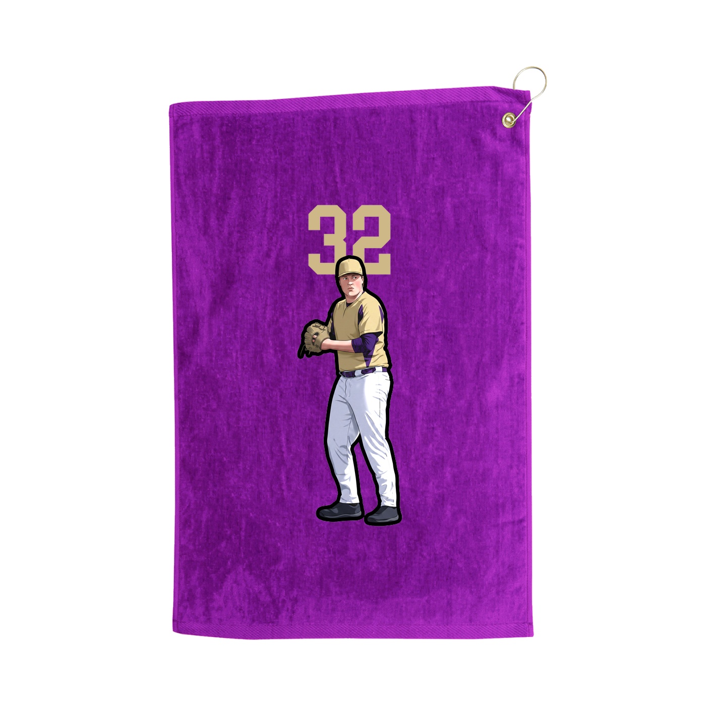 Golf Towel — Number Top in Purple
