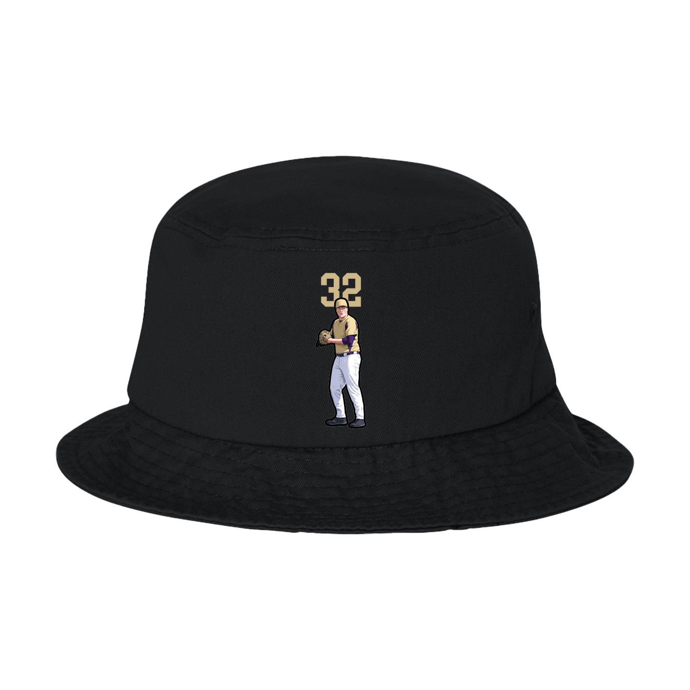 Bucket Cap — Number Top in Black