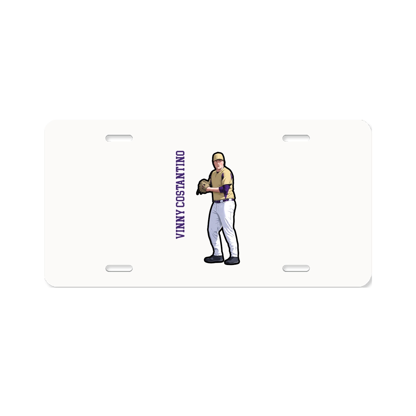 License Plate — Name Vertical in Classic
