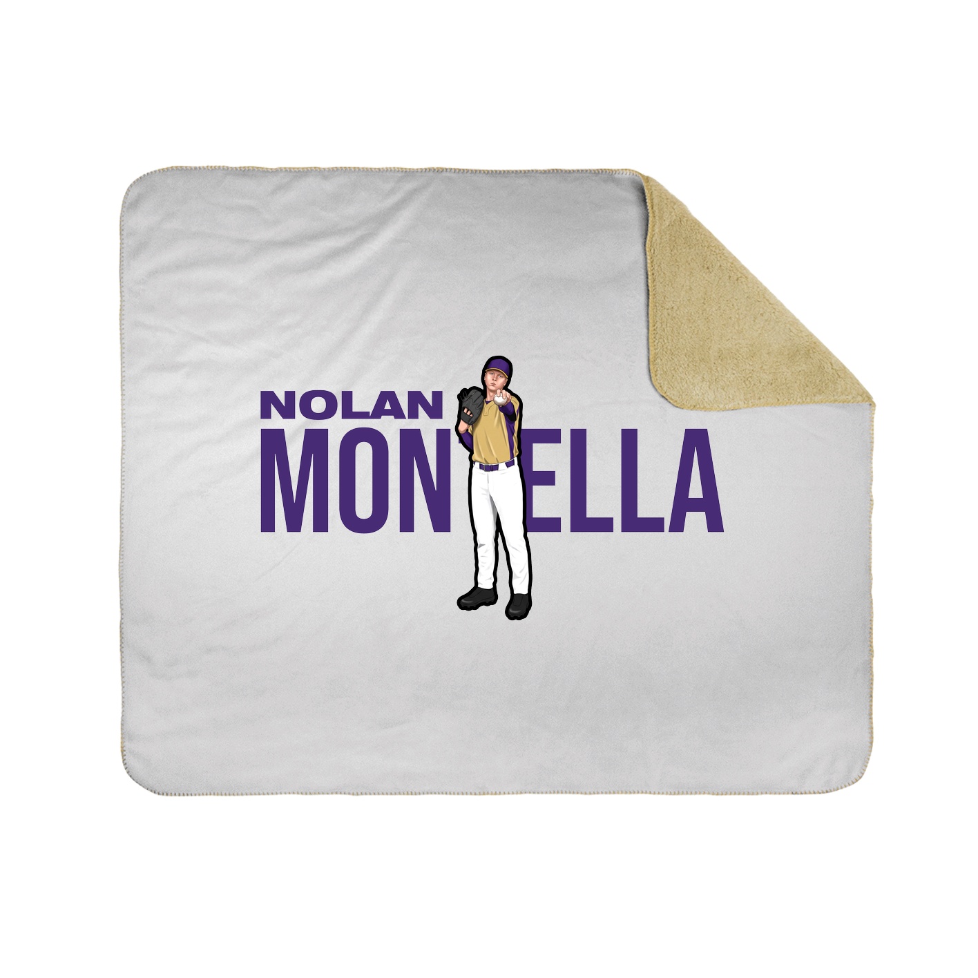 Throw Blanket — Player Name in White