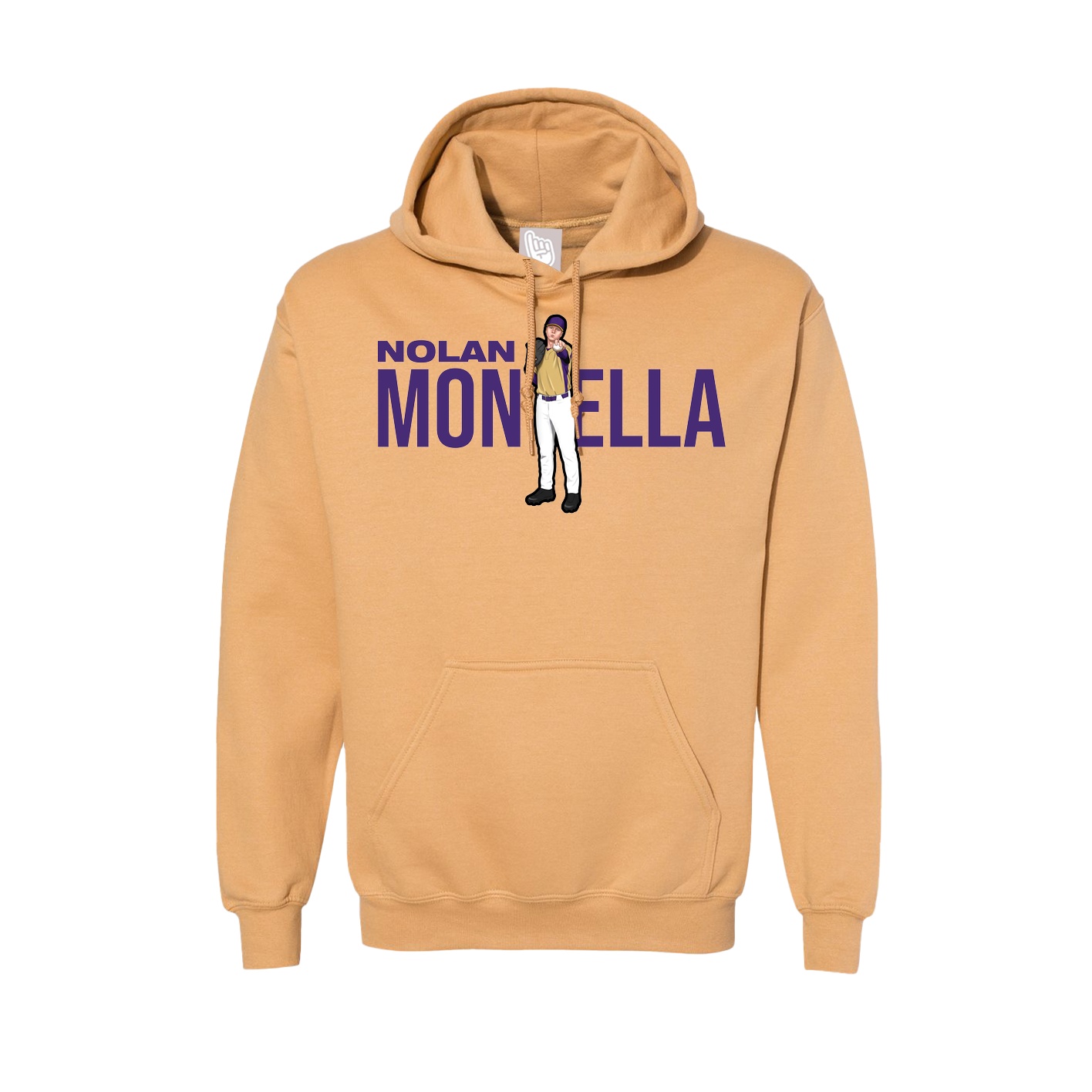 Hoodie — Player Name in Vegas Gold