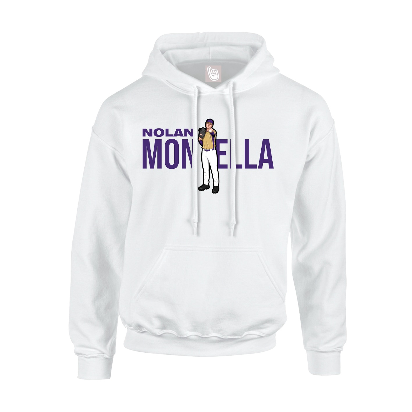Youth Hoodie — Player Name in White