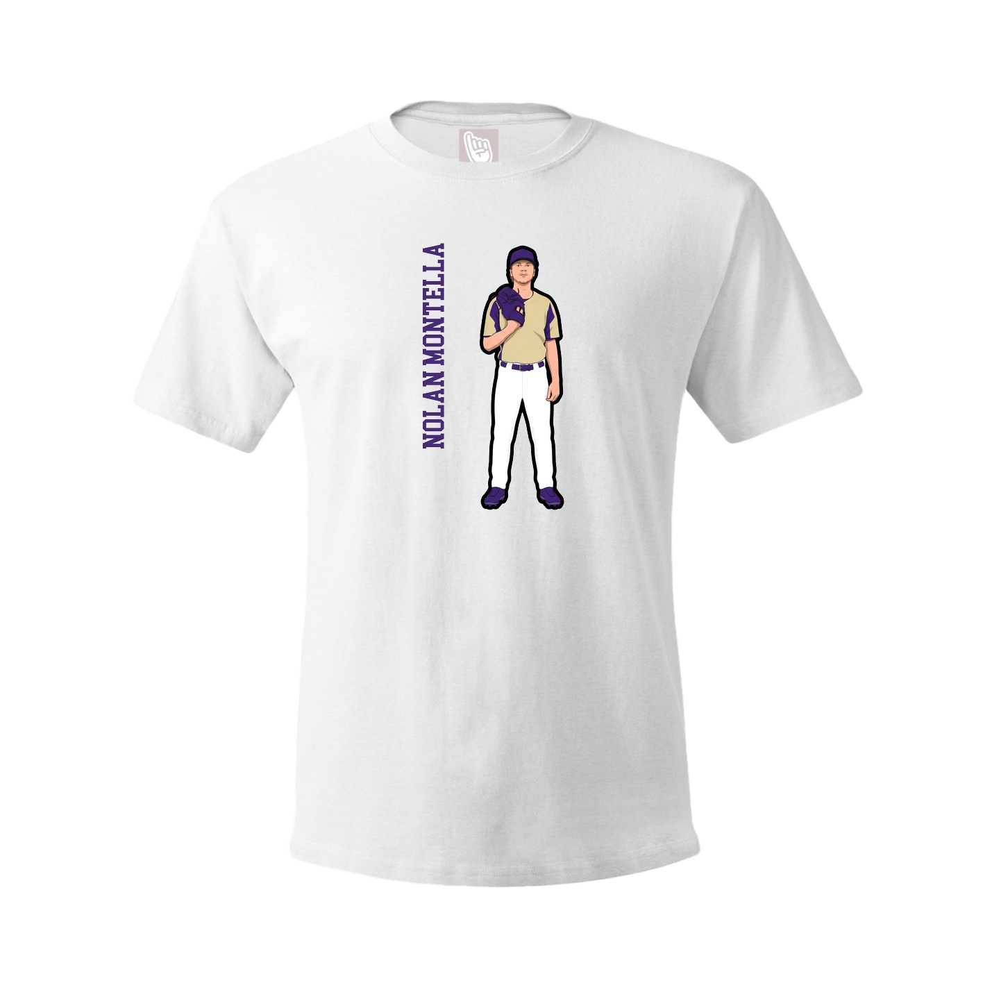 Tee — Name Vertical in White