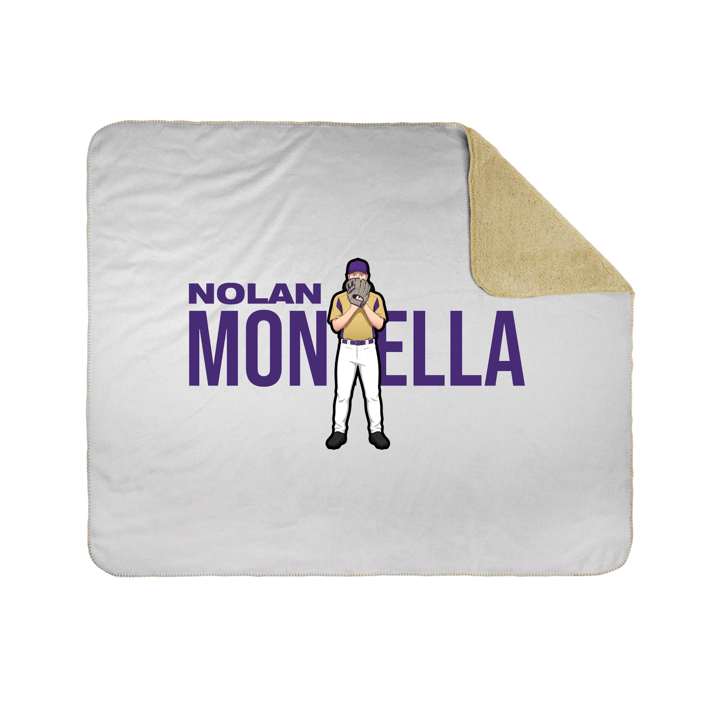 Throw Blanket — Player Name in White