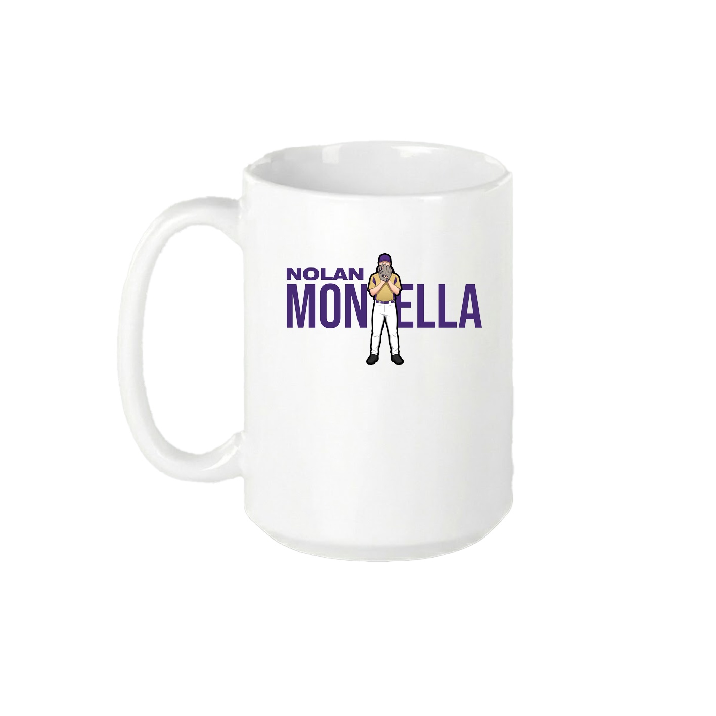 15oz Coffee Mug — Player Name in White