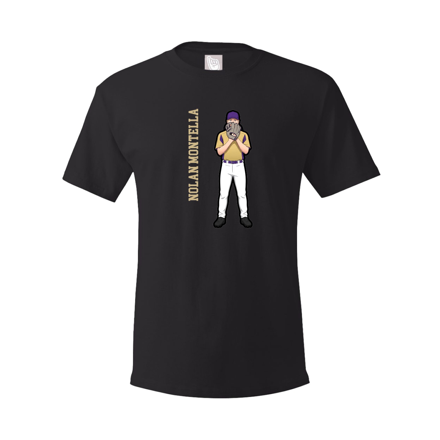 Youth Tee — Name Vertical in Black