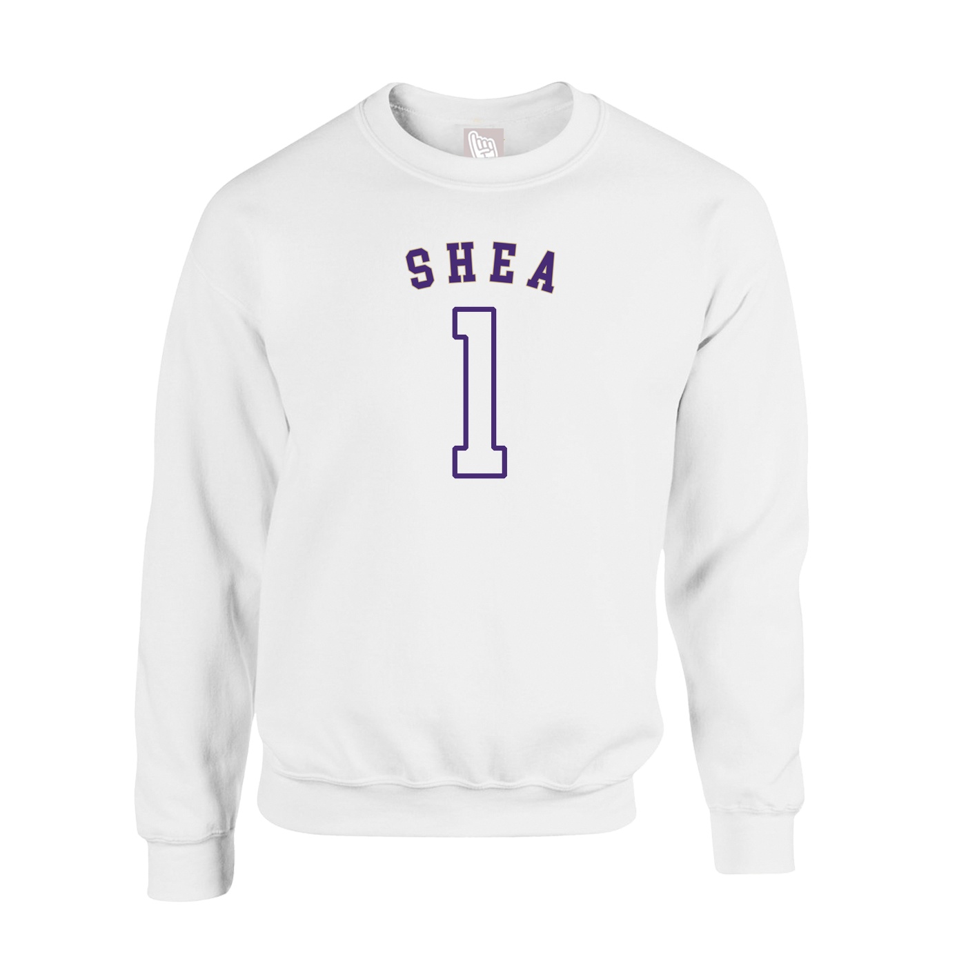 Fleece Crew — Shirsey Arch in White