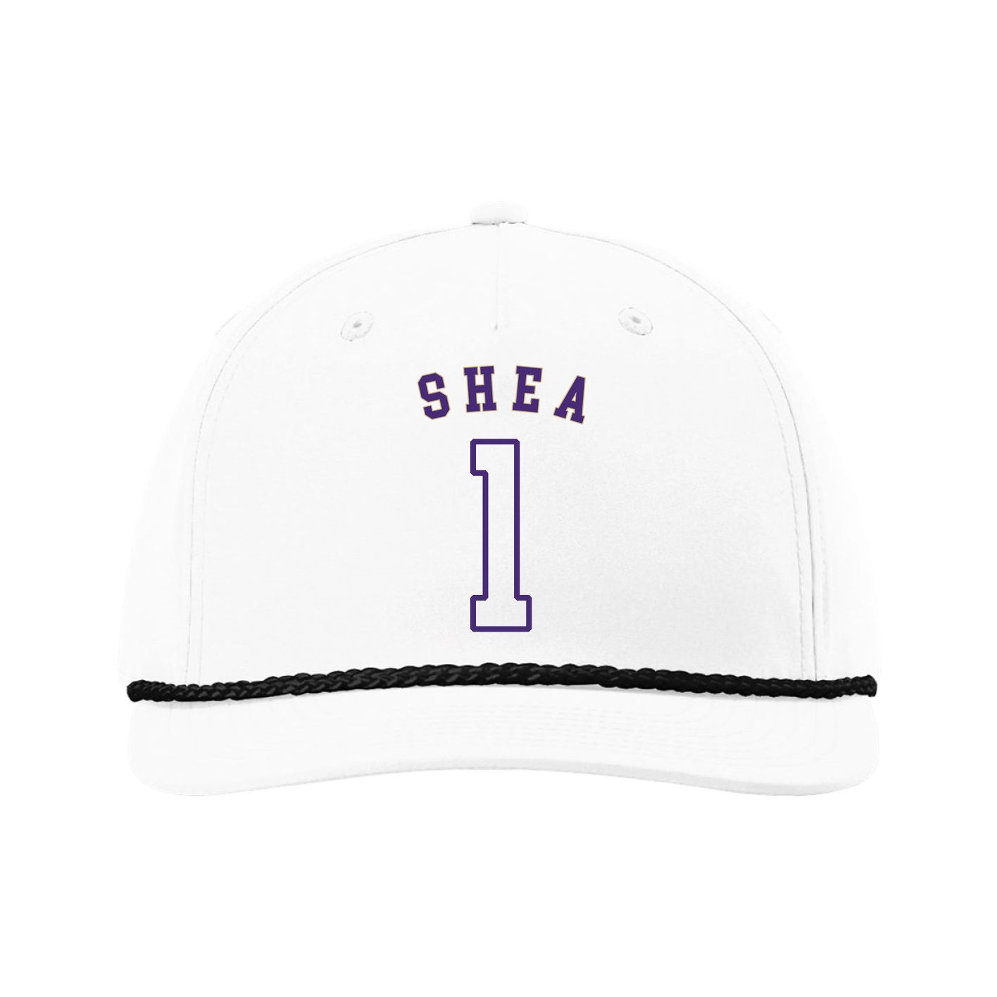 Five-Panel Classic Rope Cap — Shirsey Arch in White