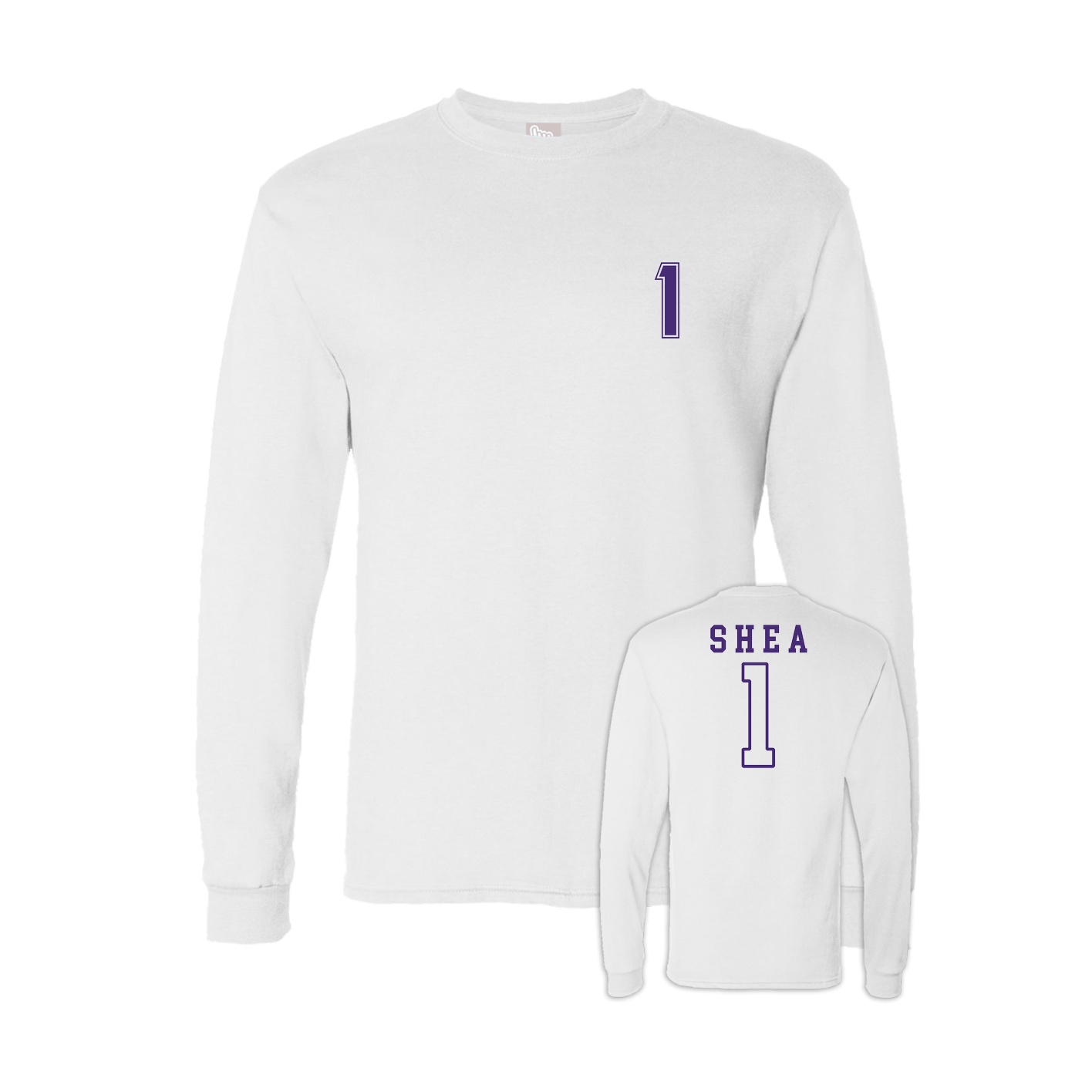 Long Sleeve Tee — Chest Back in White