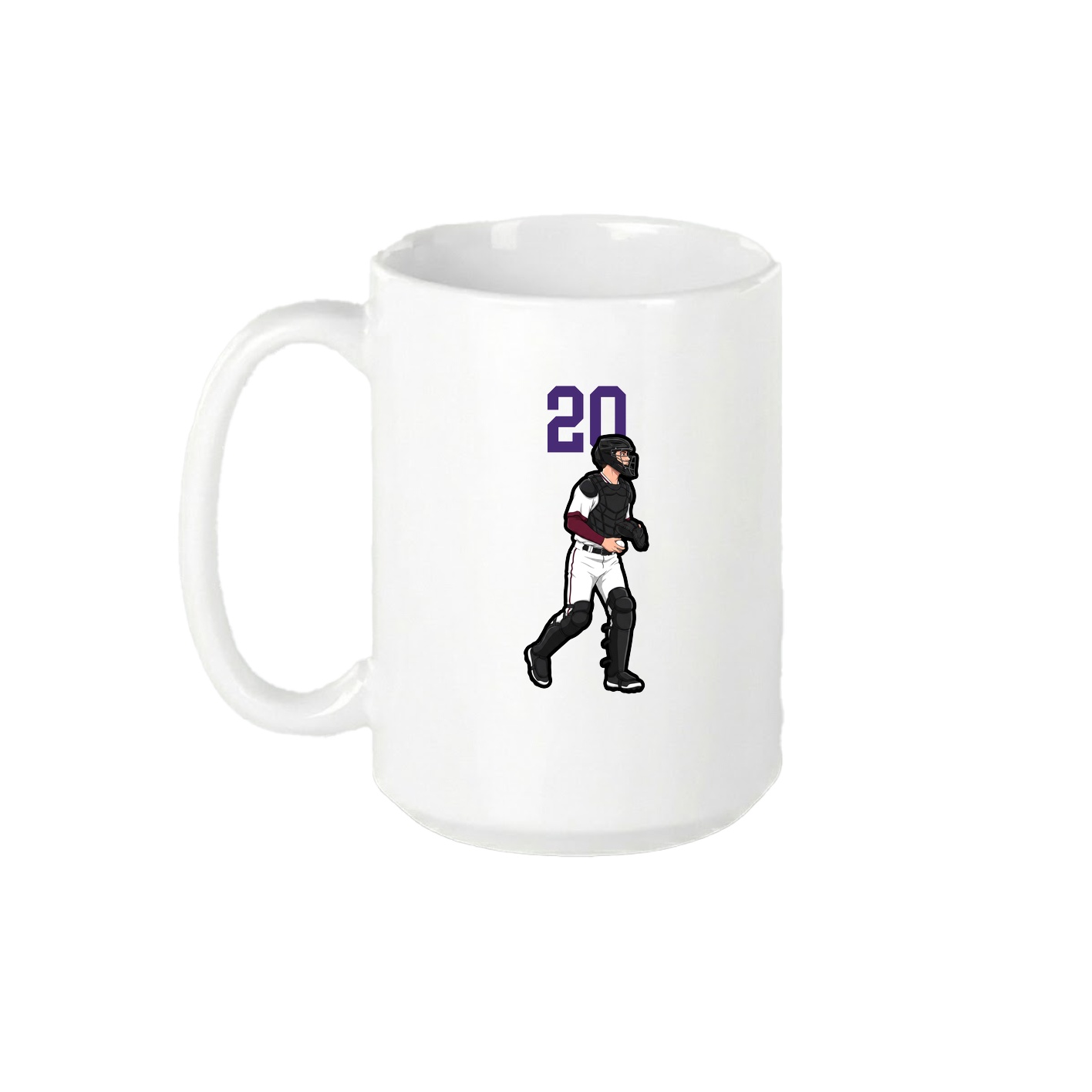15oz Coffee Mug — Number Top in White