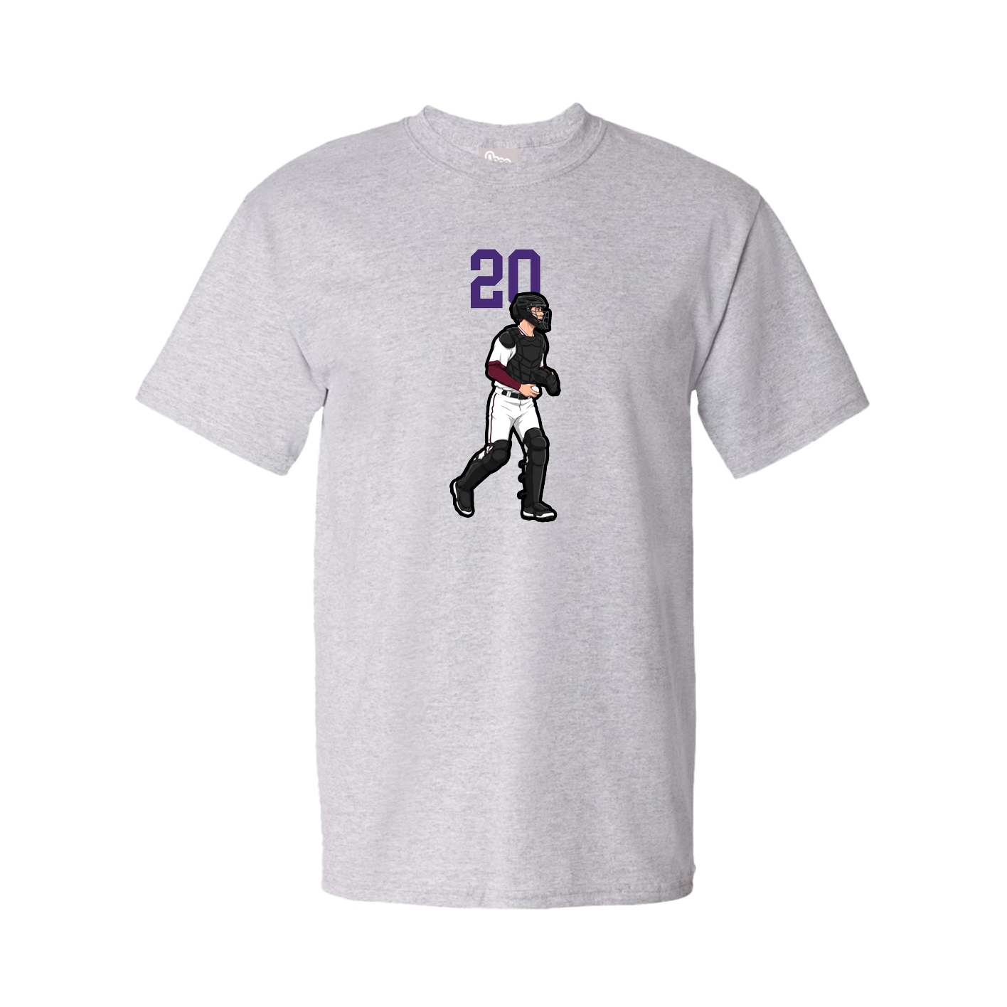 Youth Tee — Number Top in Grey