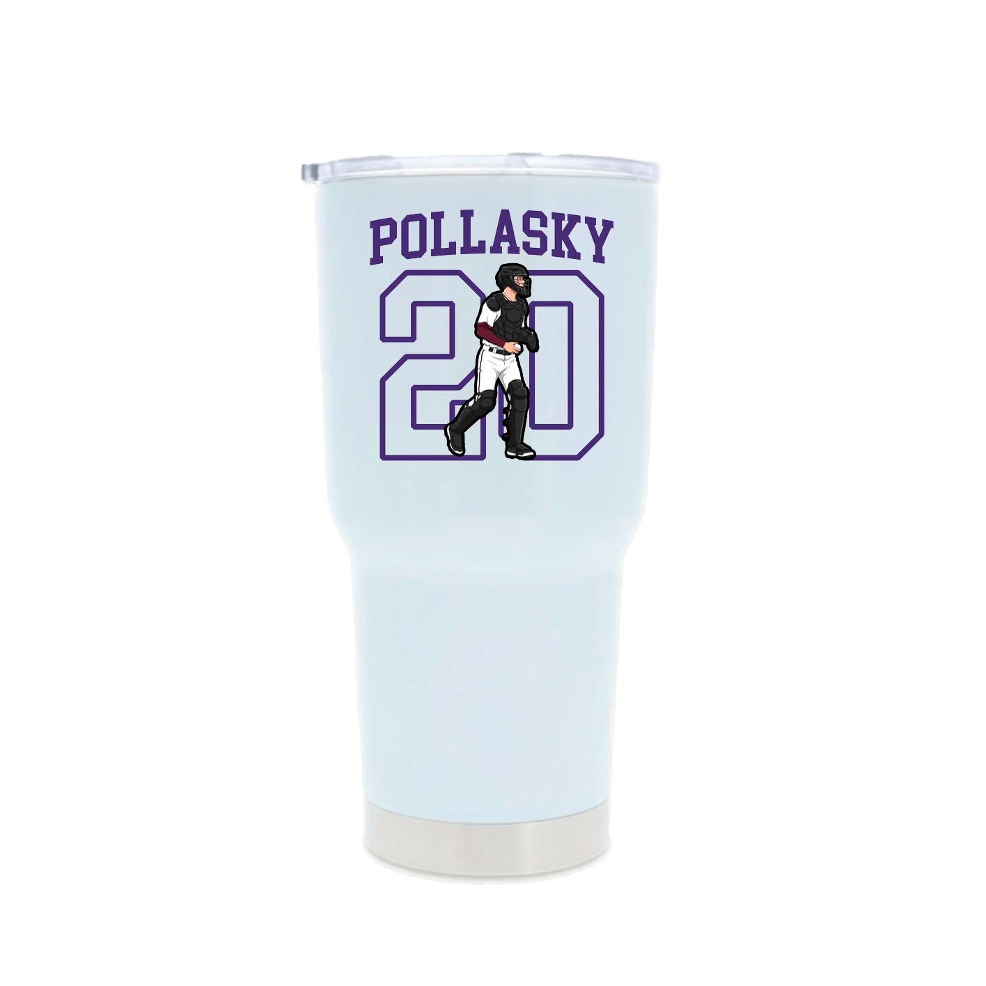 30oz Stainless Steel Tumbler — Shirsey in White