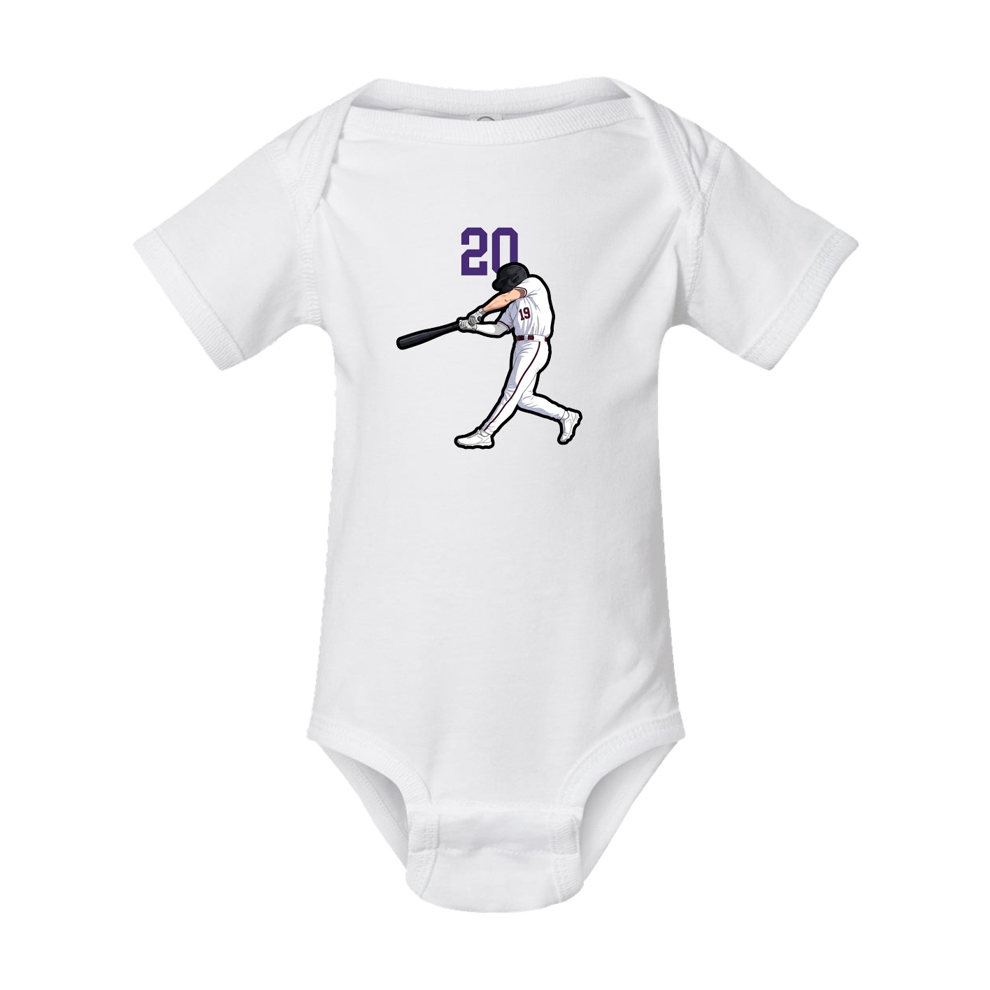 Baby Onesie — Number Top in White