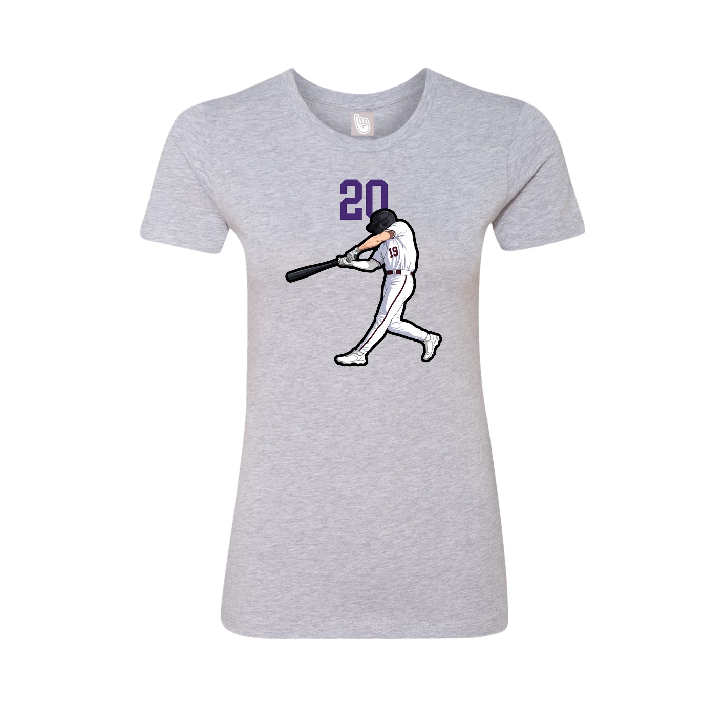 Womens Tee — Number Top in Grey
