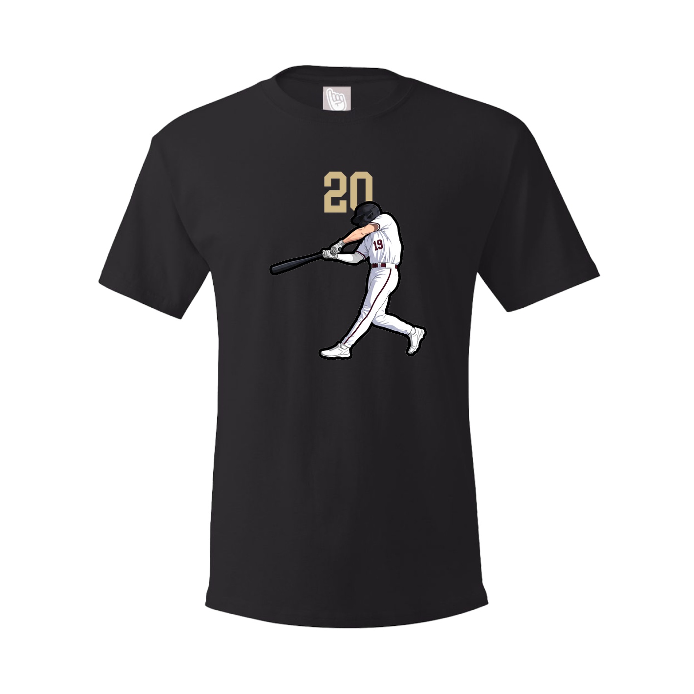 Youth Tee — Number Top in Black