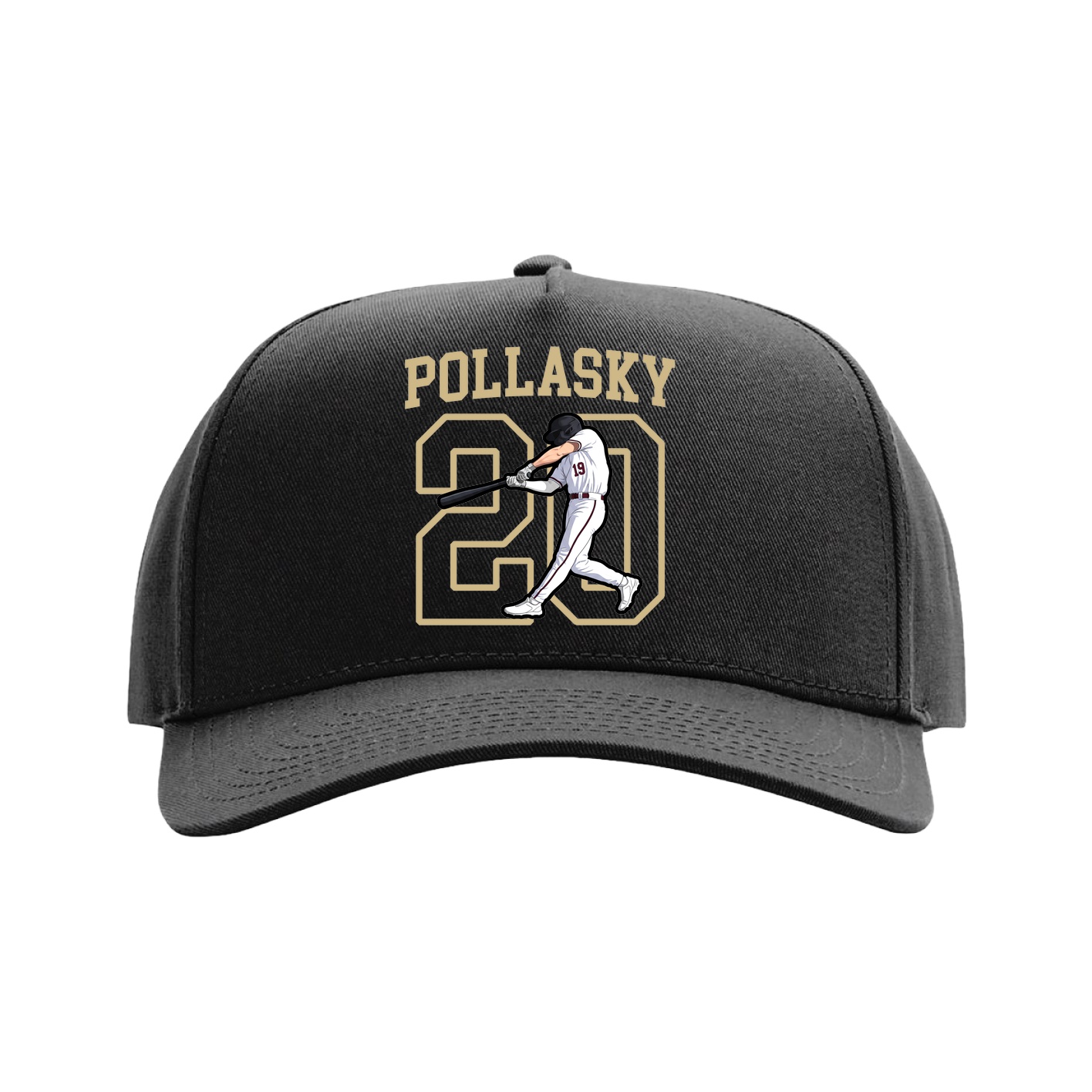Full Fabric Five-Panel Champ Cap — Shirsey in Black