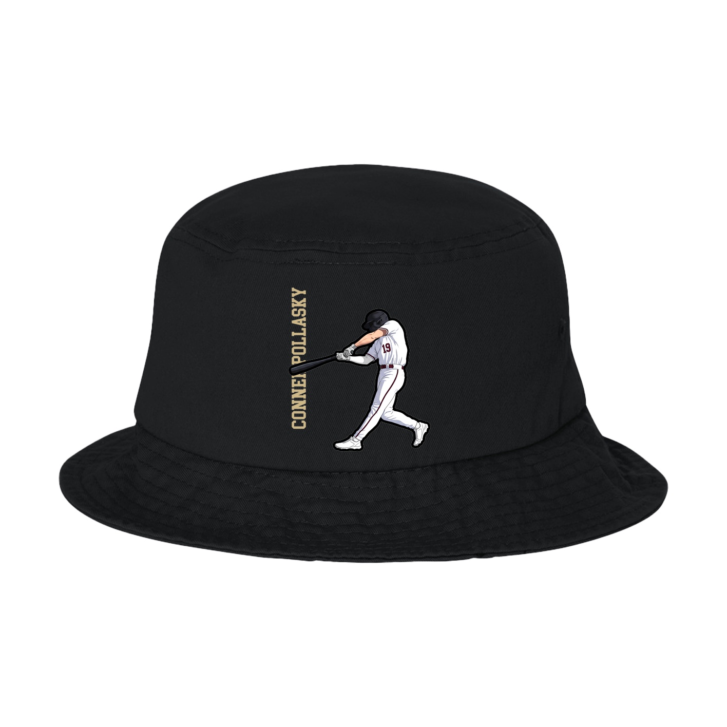 Bucket Cap — Name Vertical in Black