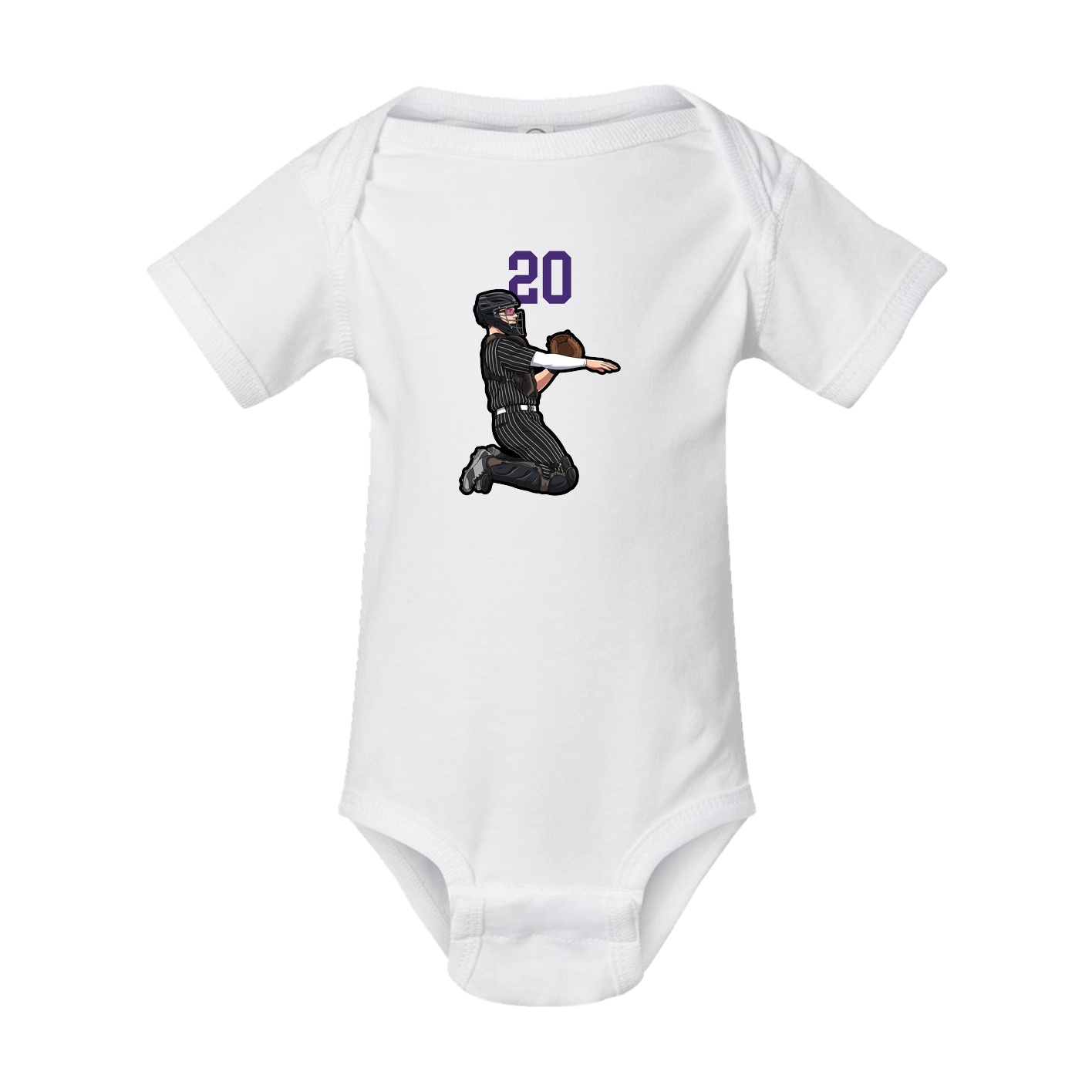 Baby Onesie — Number Top in White