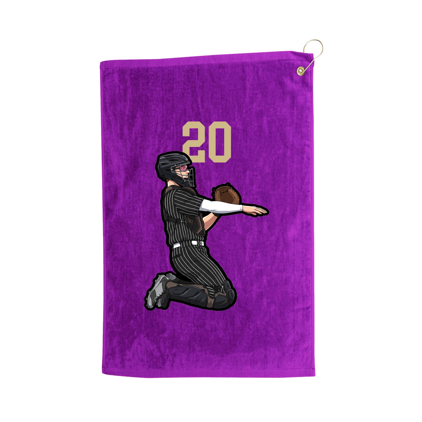 Golf Towel — Number Top in Purple