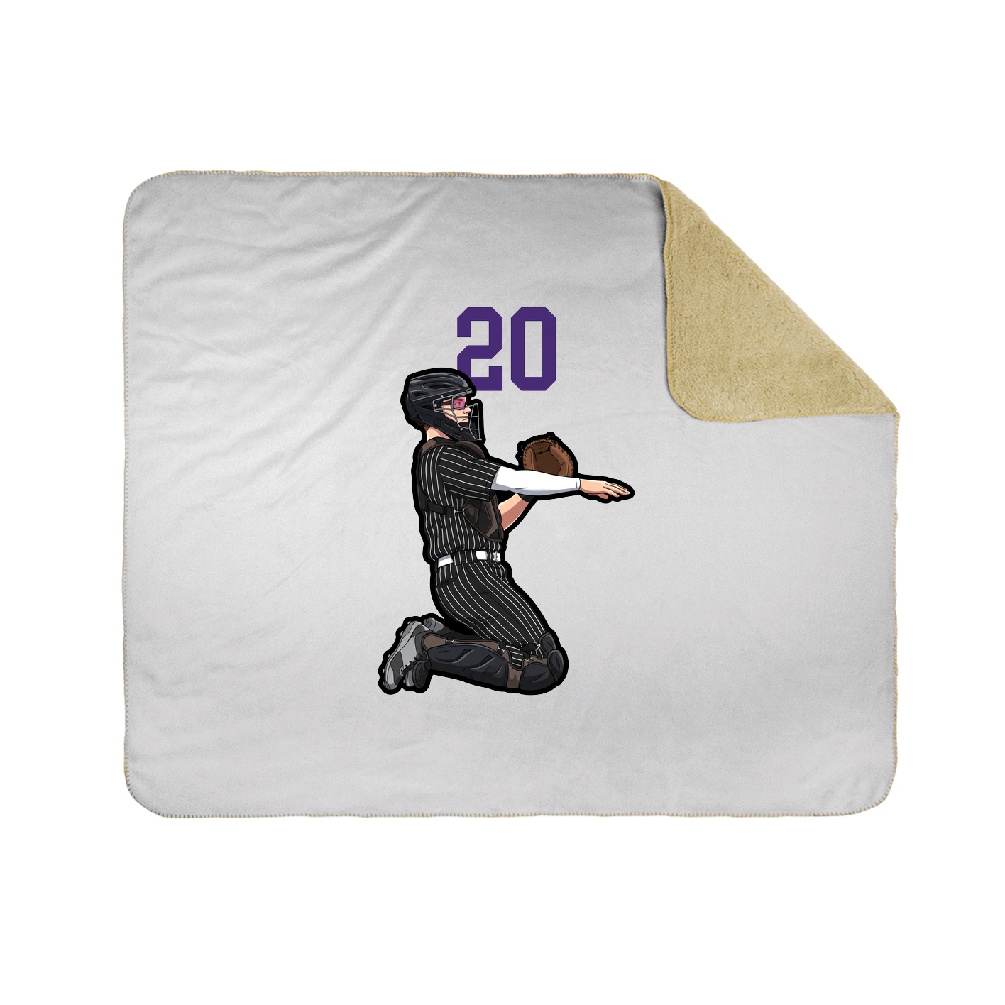 Throw Blanket — Number Top in White