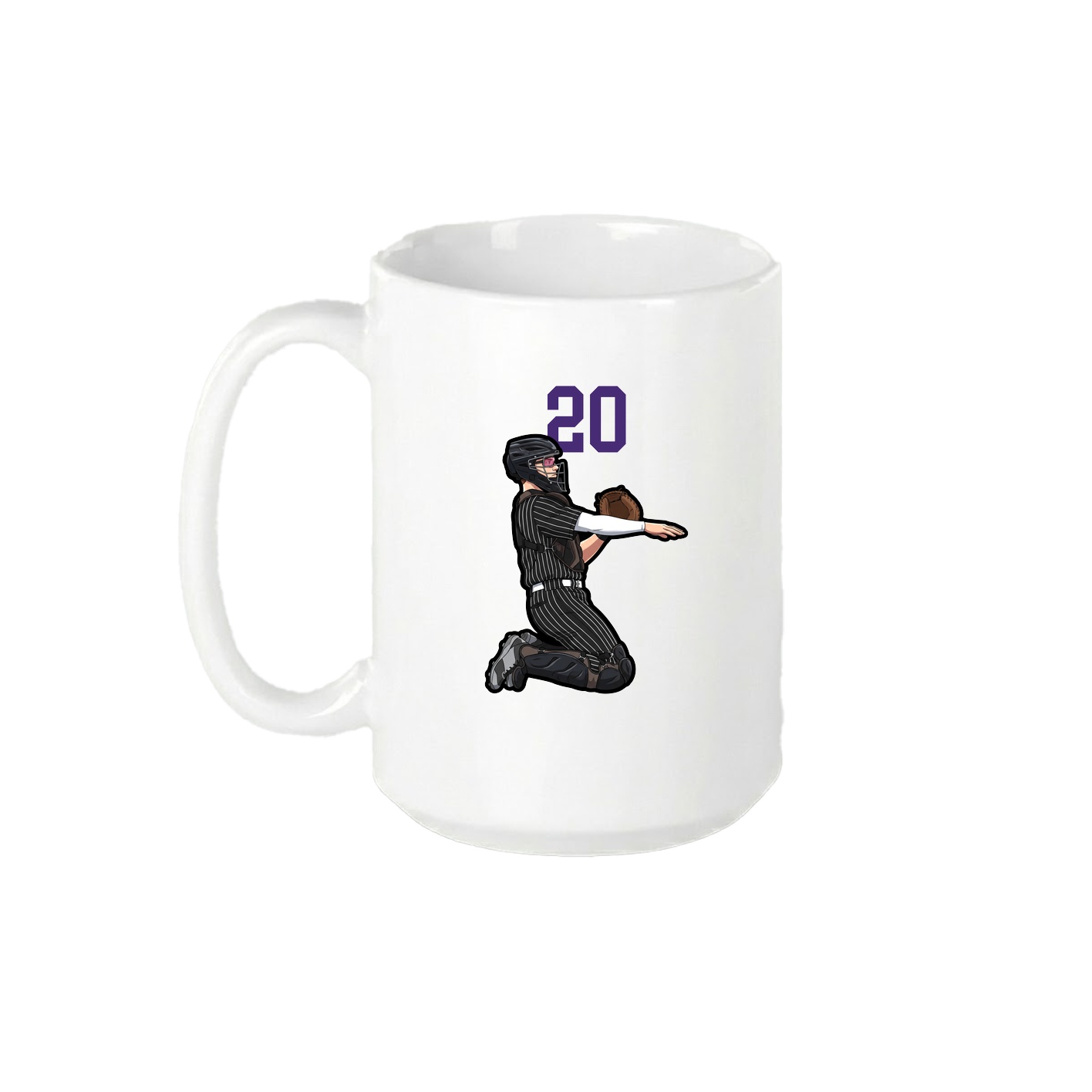 15oz Coffee Mug — Number Top in White
