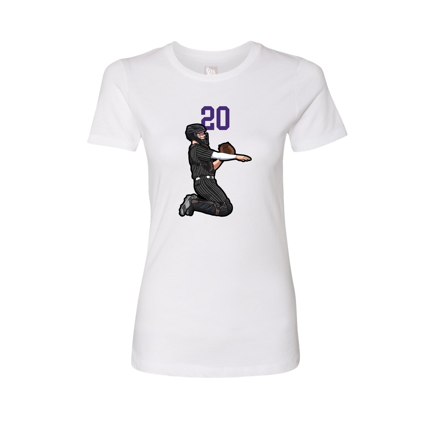 Womens Tee — Number Top in White