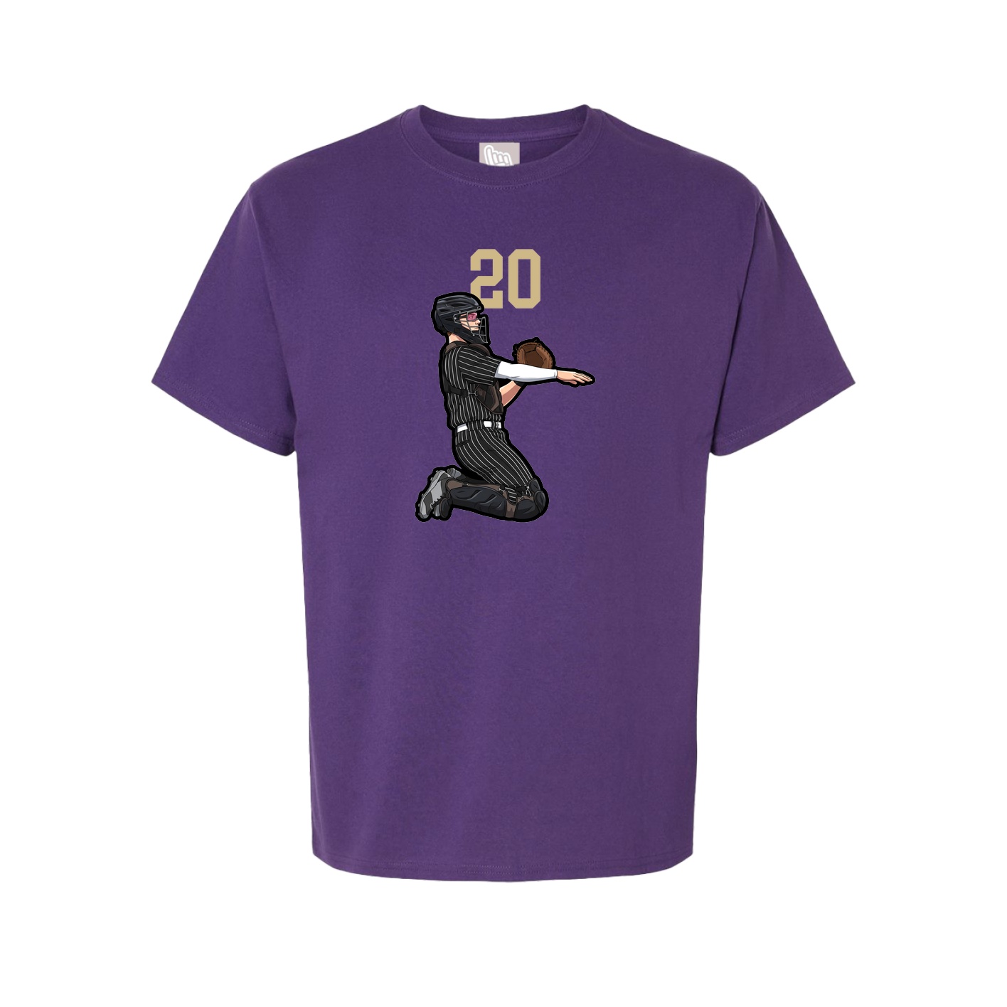 Youth Tee — Number Top in Purple