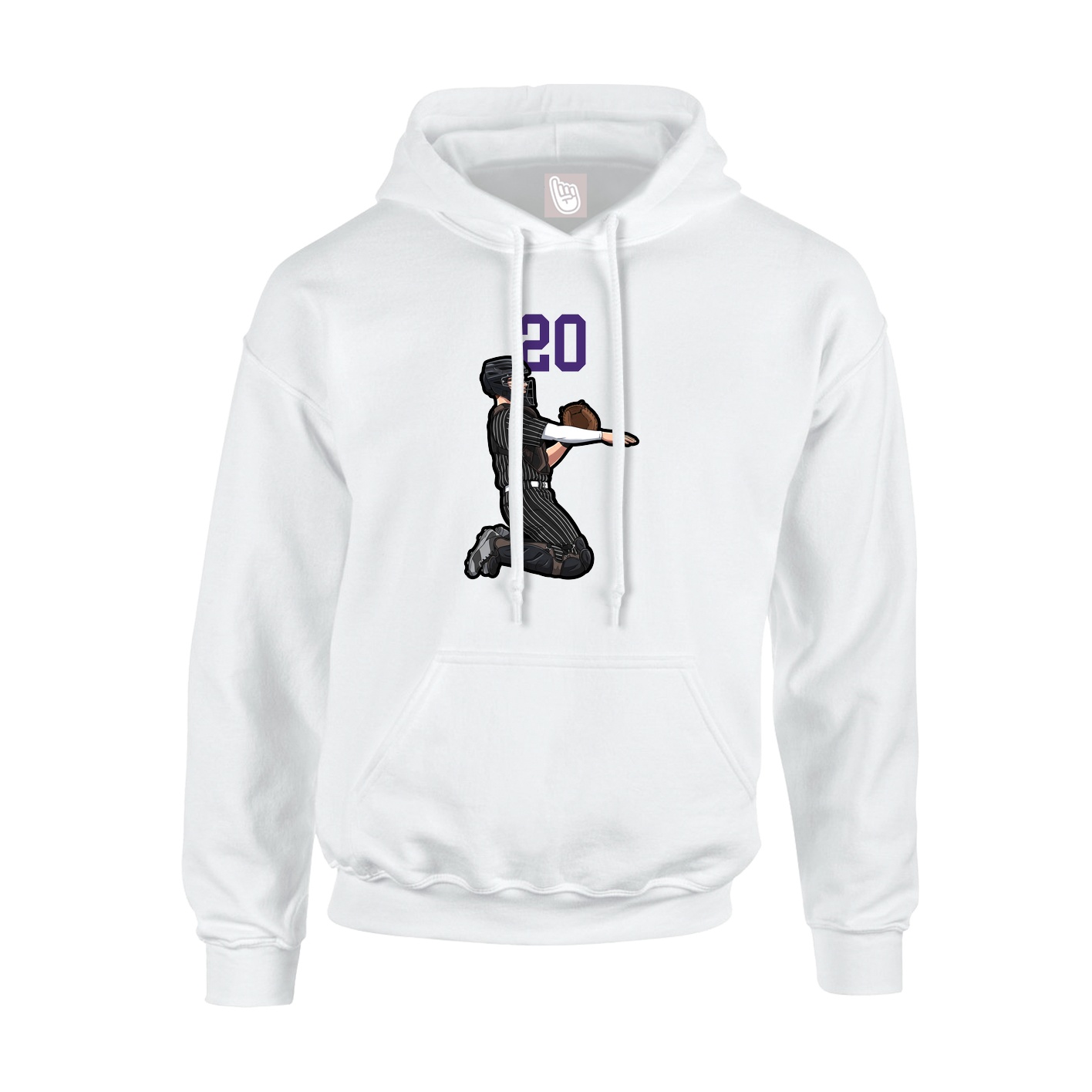 Hoodie — Number Top in White