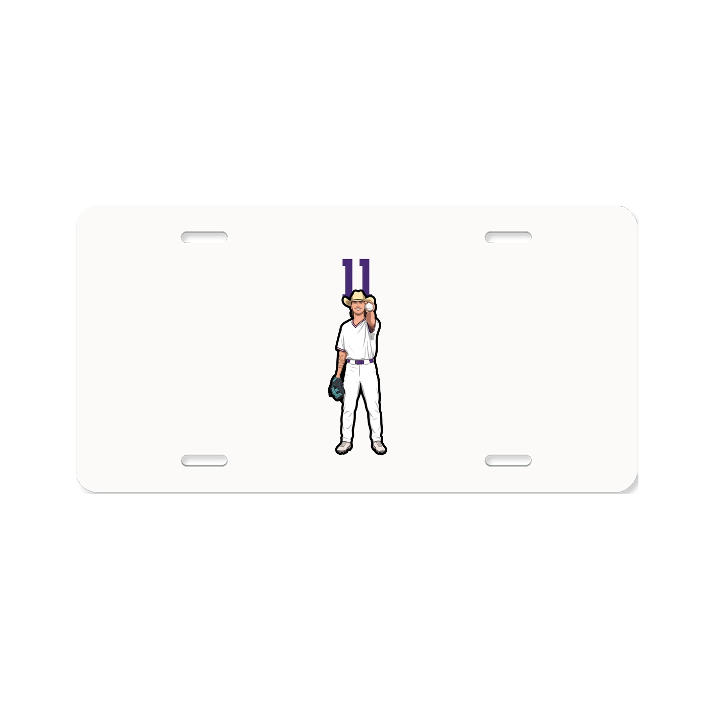 License Plate — Number Top in Classic