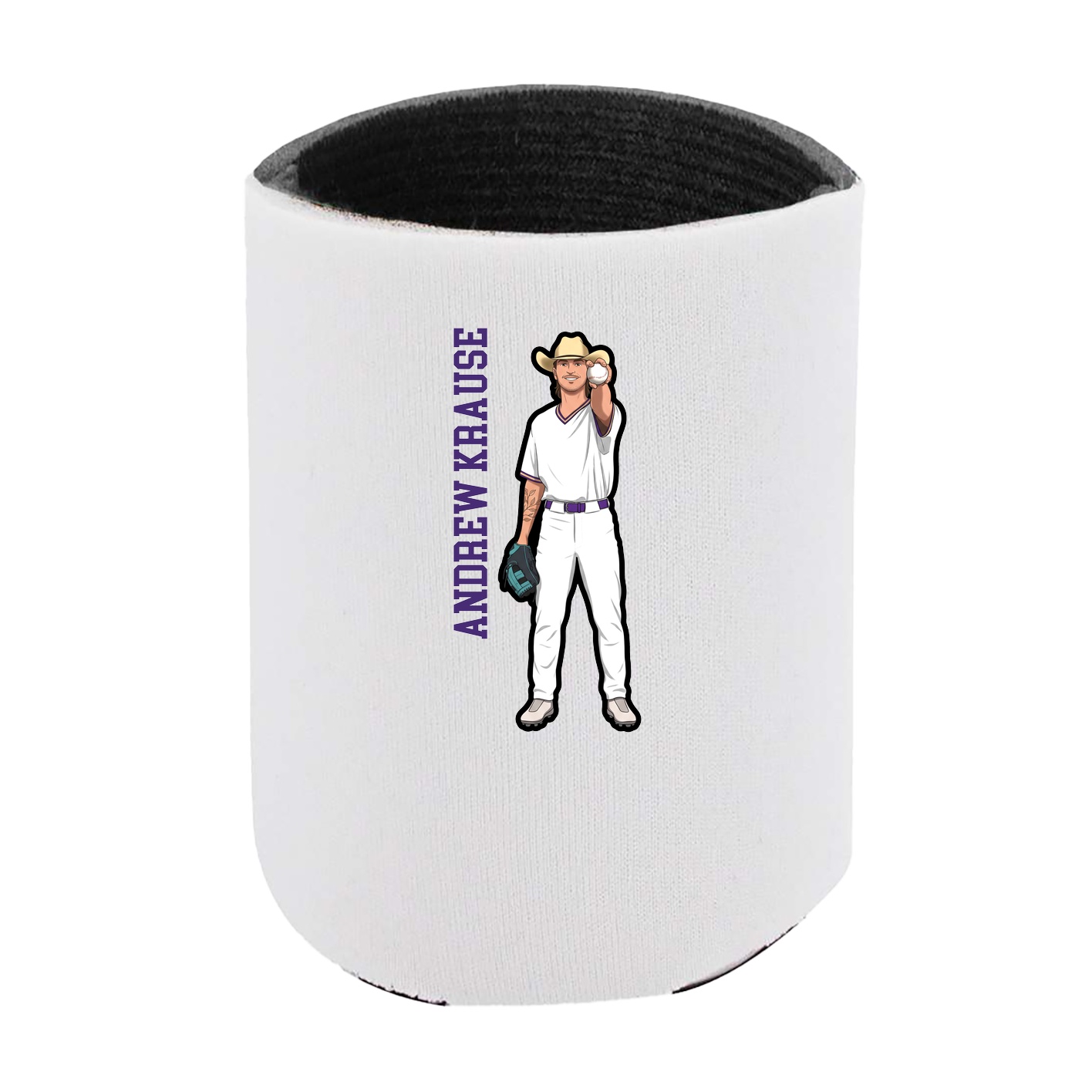 Can Holder — Name Vertical in White