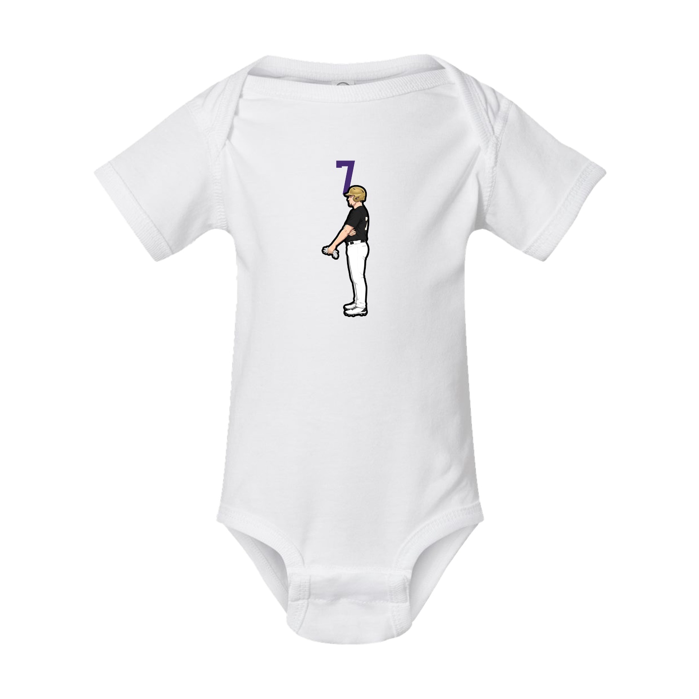 Baby Onesie — Number Top in White