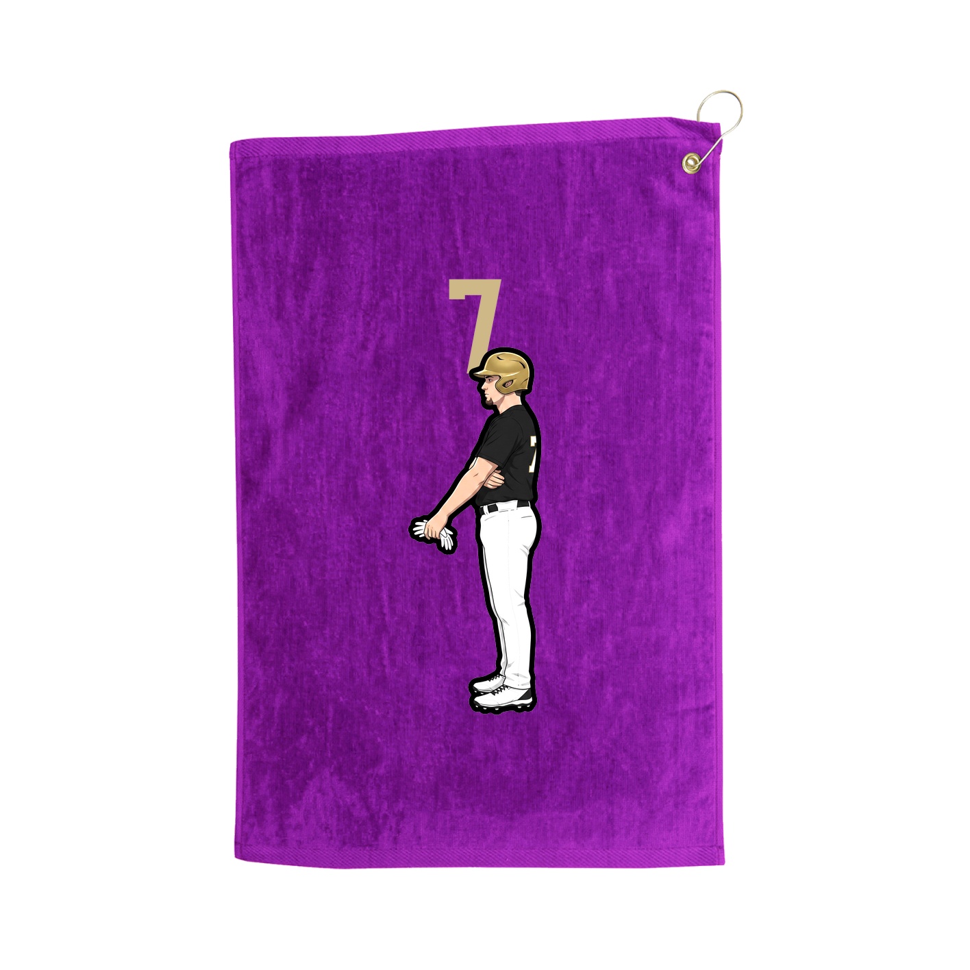 Golf Towel — Number Top in Purple