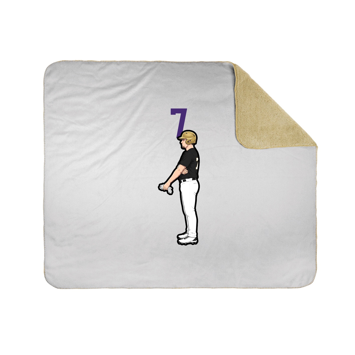 Throw Blanket — Number Top in White