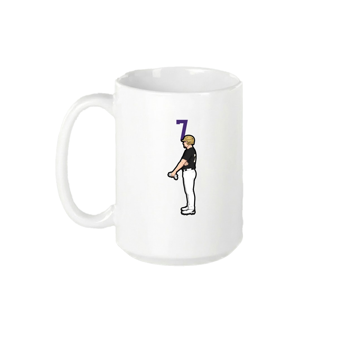 15oz Coffee Mug — Number Top in White