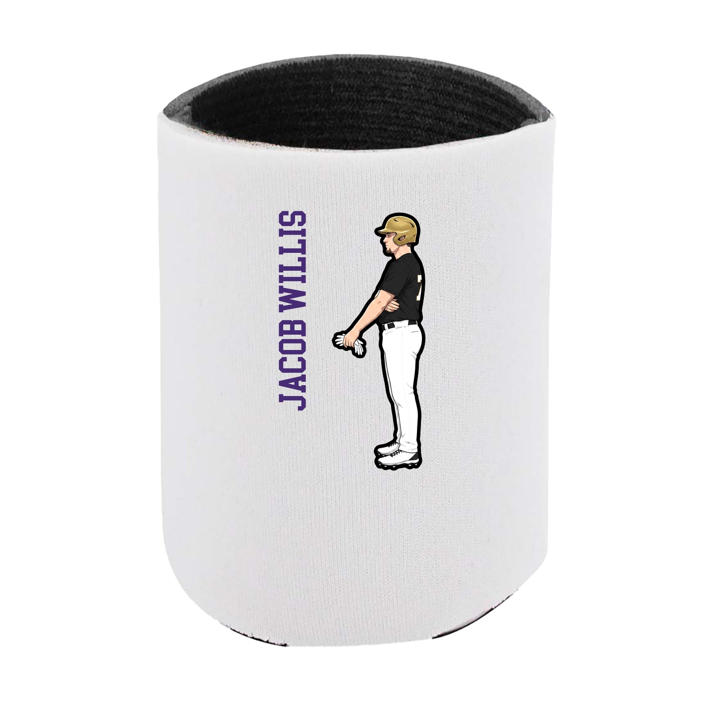 Can Holder — Name Vertical in White