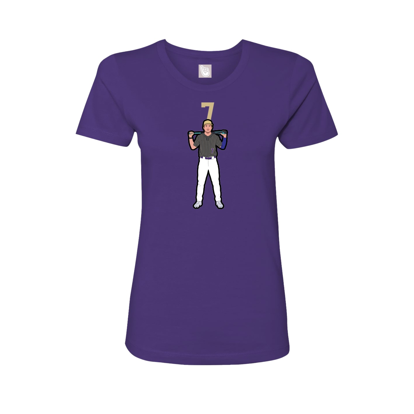 Womens Tee — Number Top in Purple