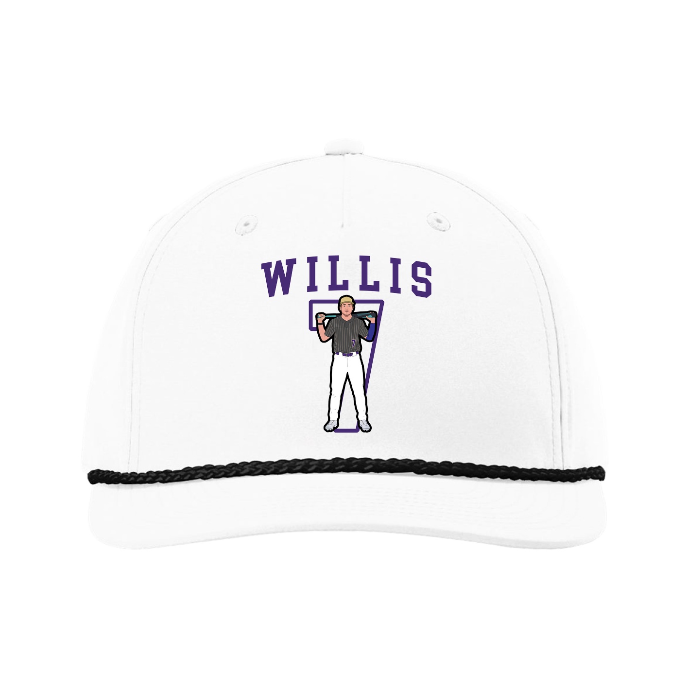 Five-Panel Classic Rope Cap — Shirsey in White