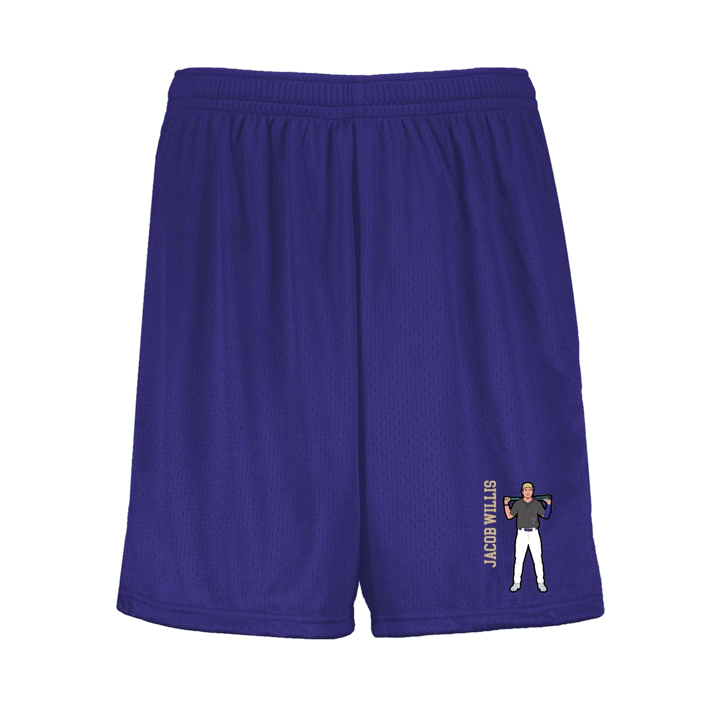 Shorts — Name Vertical in Purple