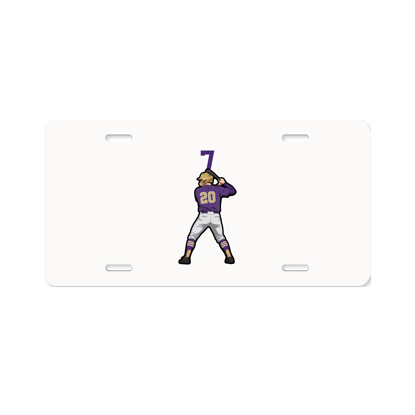 License Plate — Number Top in Classic