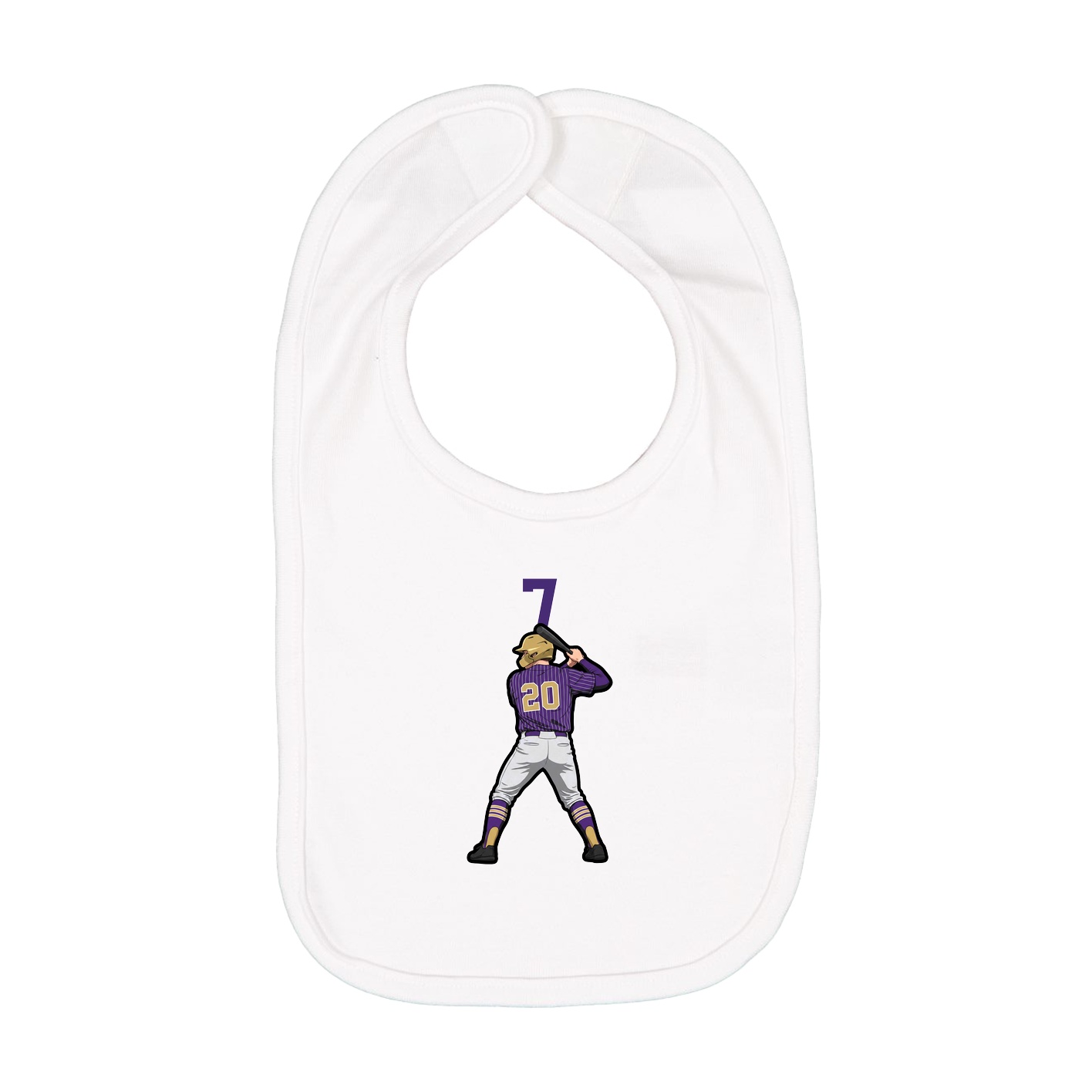 Infant Bib — Number Top in White