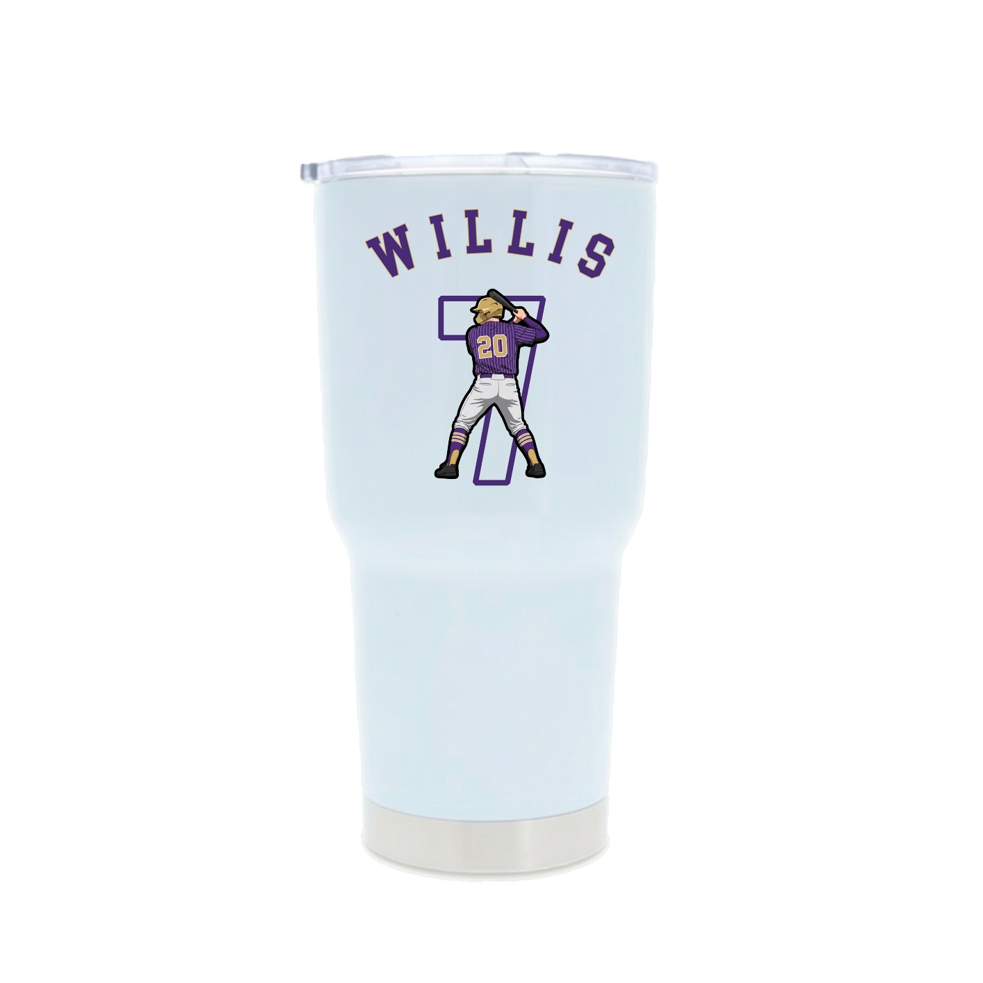 30oz Stainless Steel Tumbler — Shirsey Arch in White